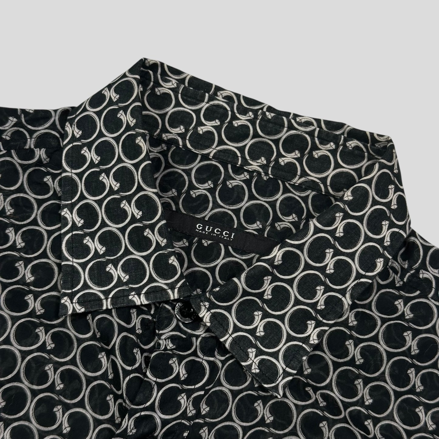 Gucci 2007 GG Horsebit Monogram Logo Shirt - S/M