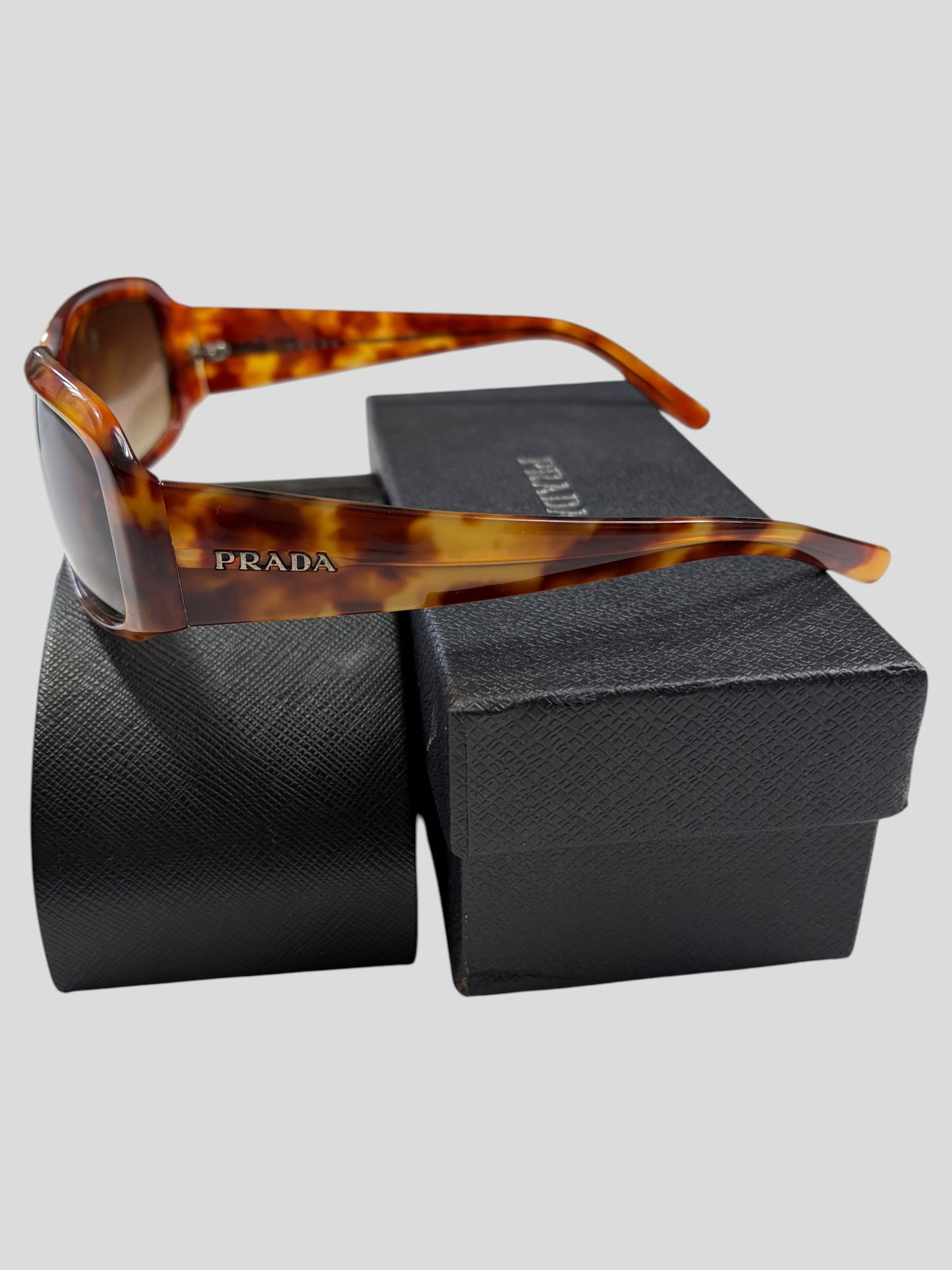 Prada Tortoiseshell Logo Square Sunglasses