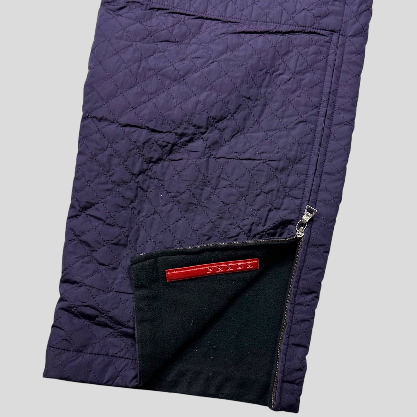 Prada Sport AW00 Reversible Nylon Quilted + Fleece Trousers - IT46