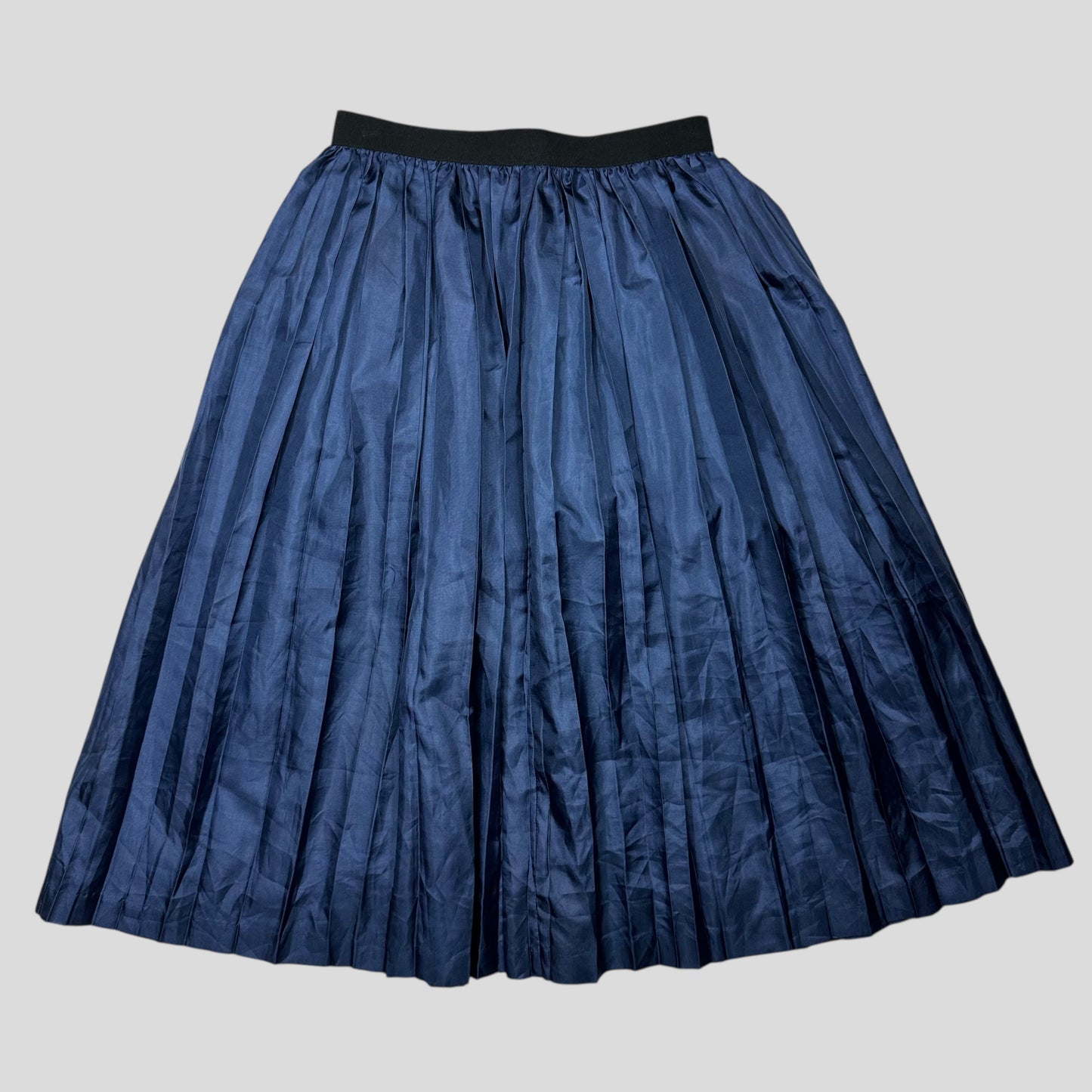 CDG Tricot 2016 Pleated Ruffle Shimmer Midi Skirt - M