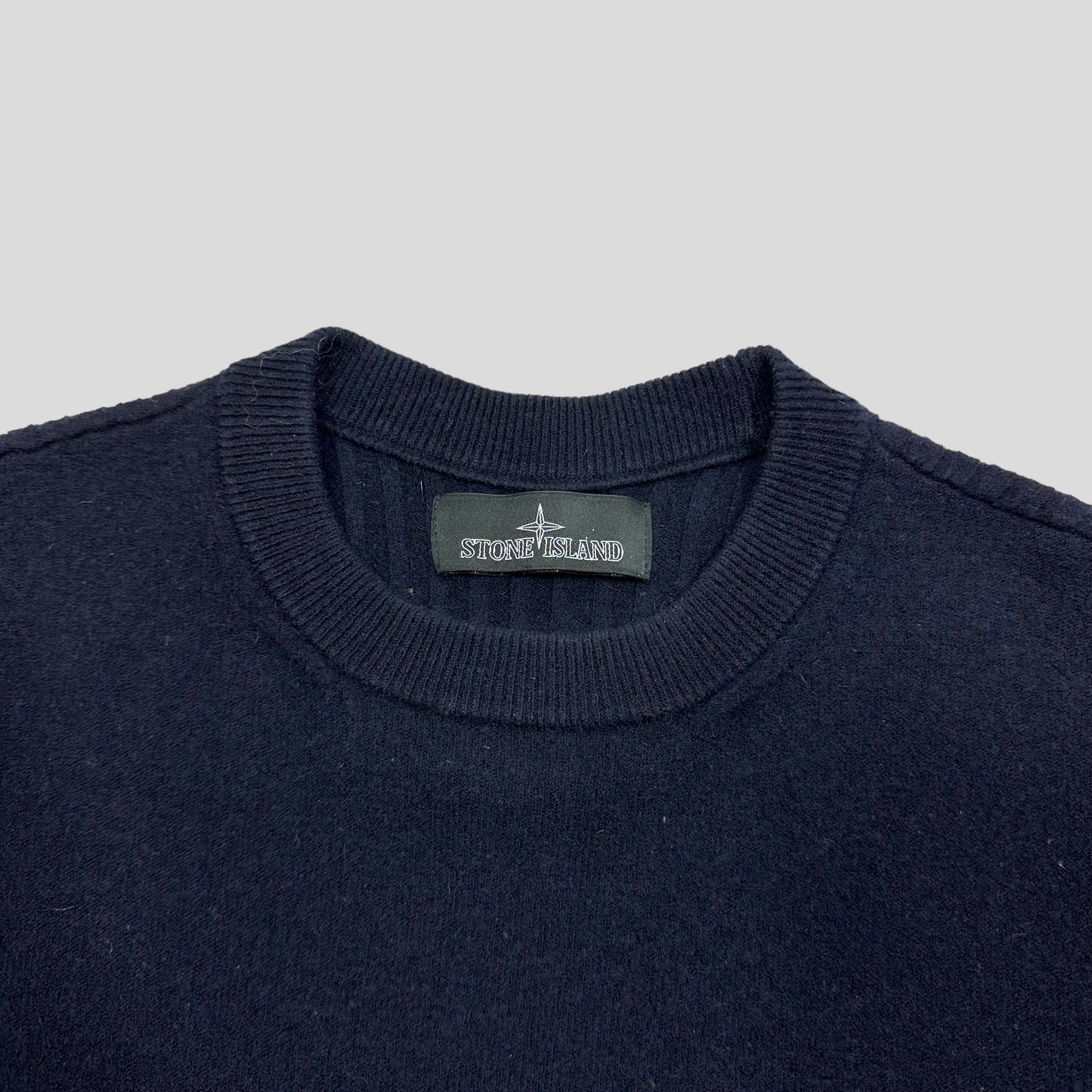 Stone Island Shadow Project Navy Knitted Crewneck - S/M