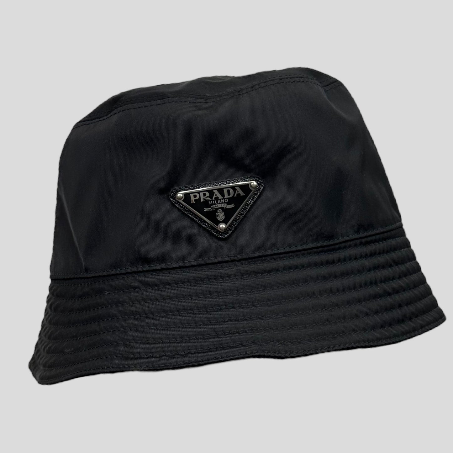 Prada Milano Nylon Bucket Hat - S/M