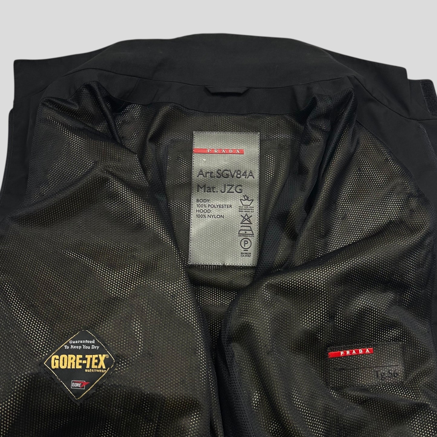 Prada Sport 00’s Goretex Nylon Stash Pocket Hood Jacket - XL