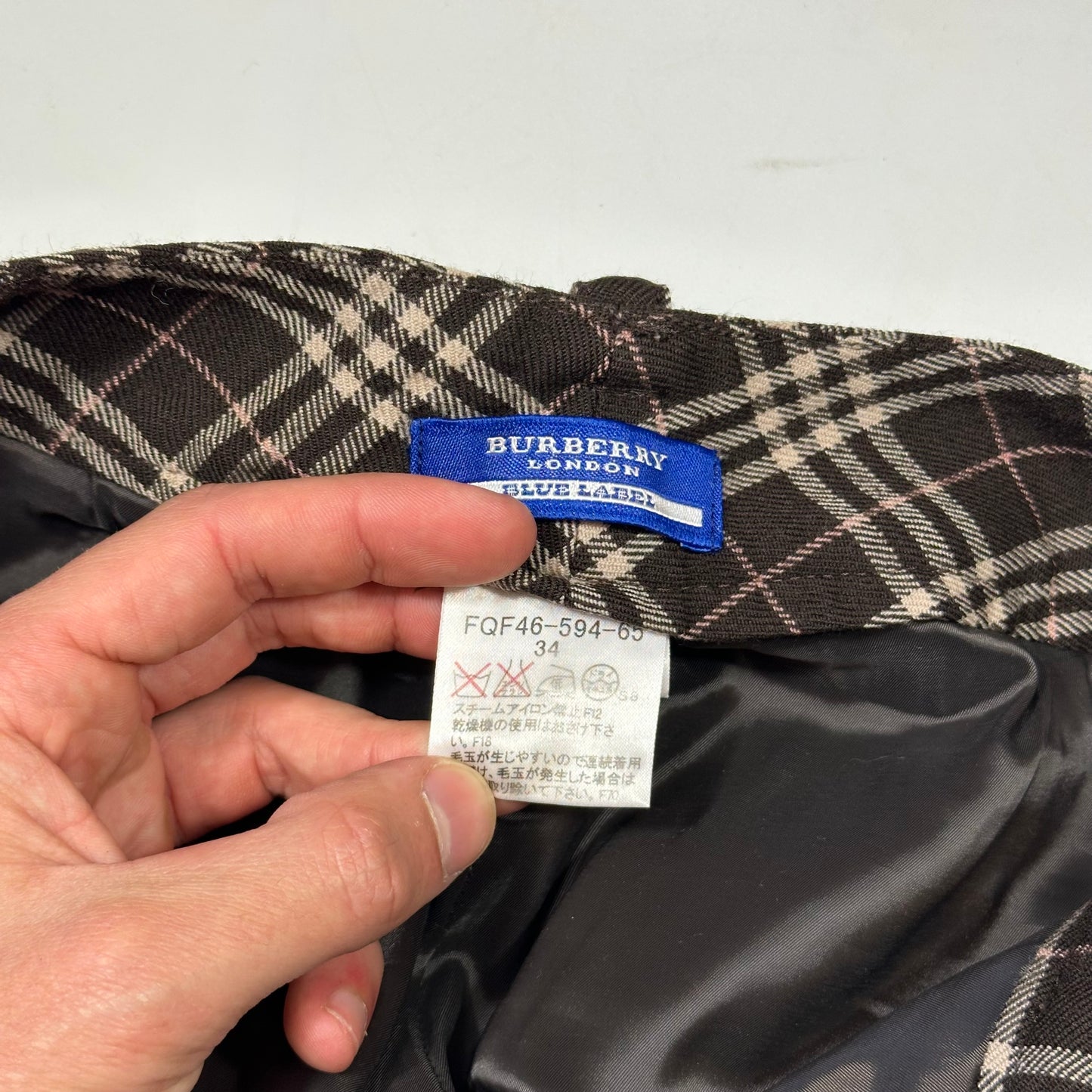 Burberry 00’s Pink Prorsum Logo Nova Check Capri Trousers - UK6