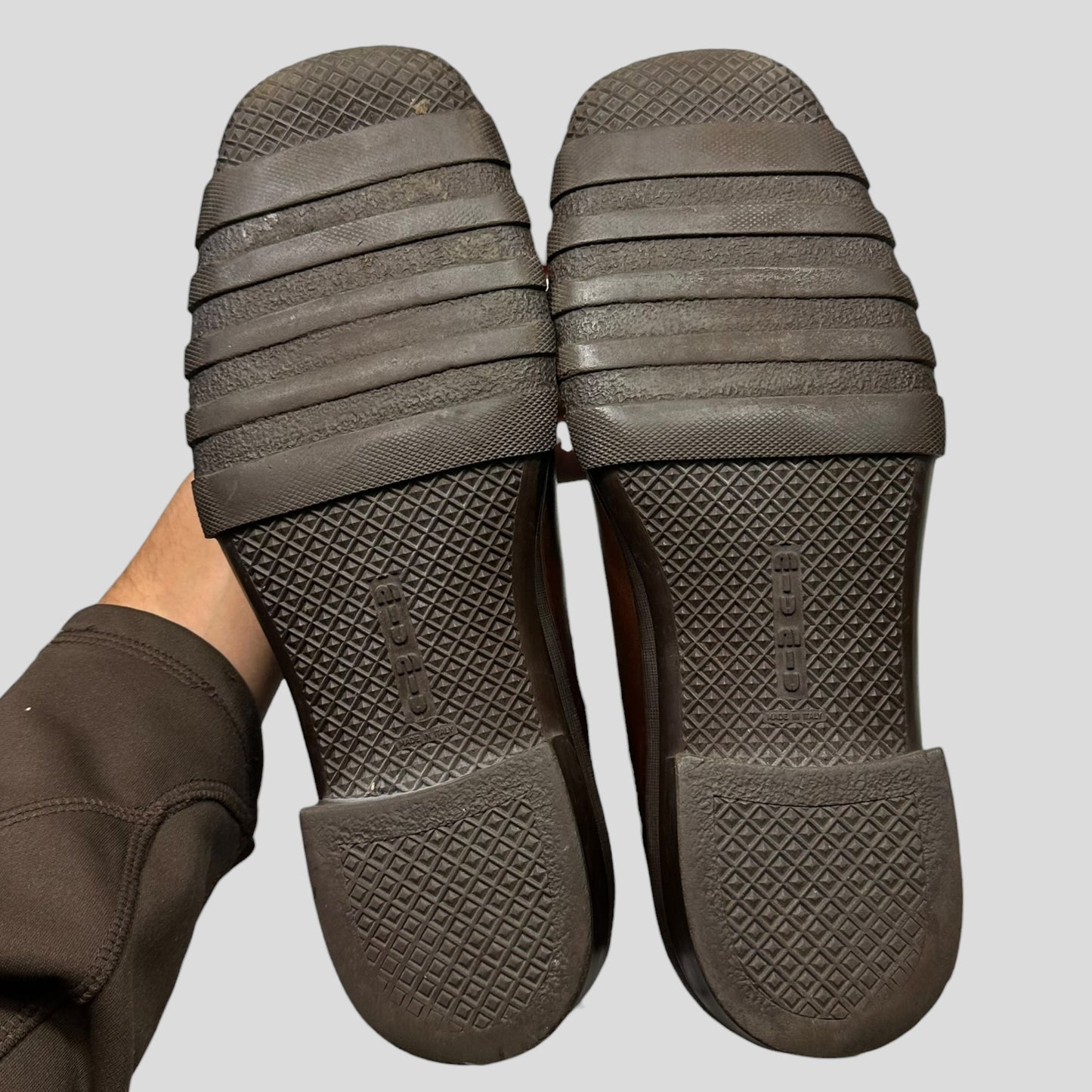 Miu Miu 00’s Padded Leather Embossed Logo Combat Boots - UK8