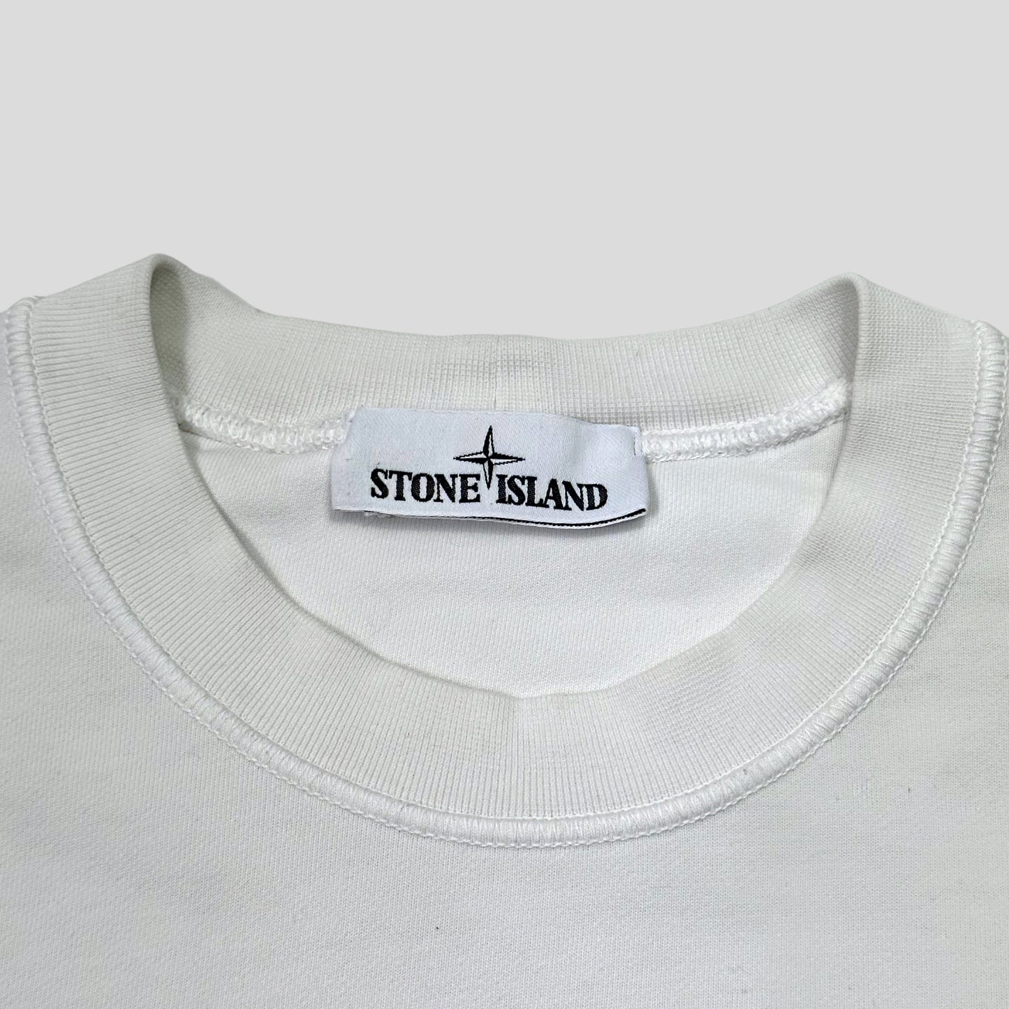 Stone Island White Crewneck - M/L