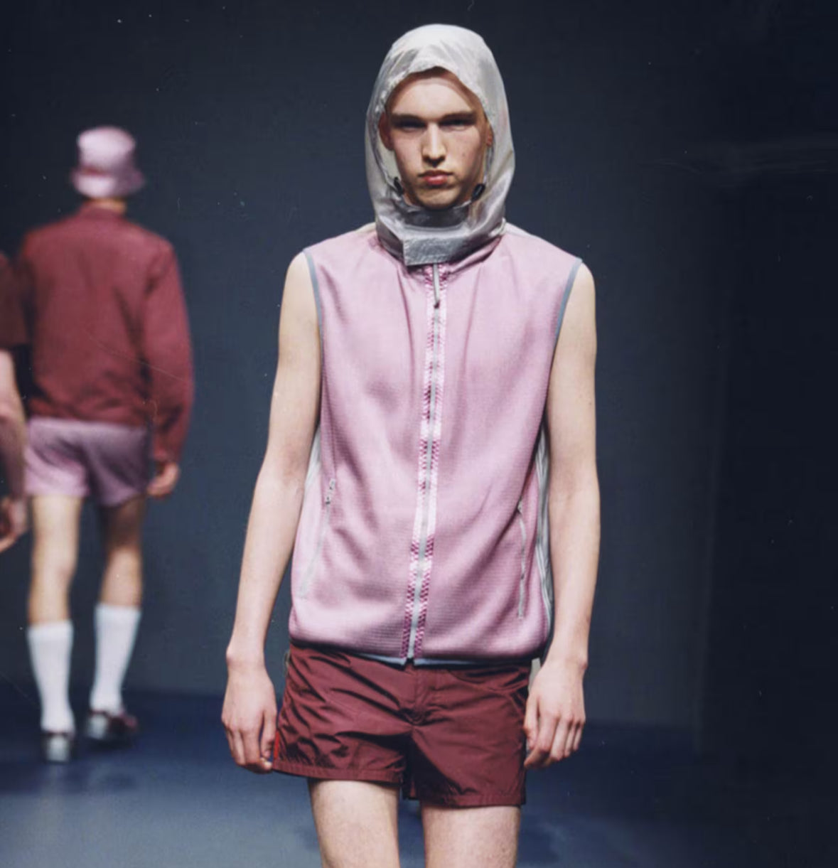 Prada Sport SS00 Gel Seam Convertible Mesh Gilet - IT48