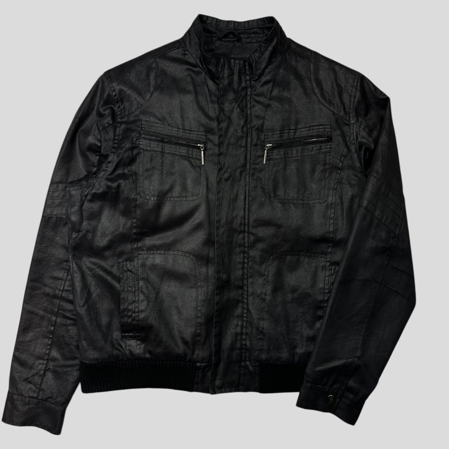 Kathrine Hamnett 00’s Poly Cotton Moto Bomber Jacket - M/L
