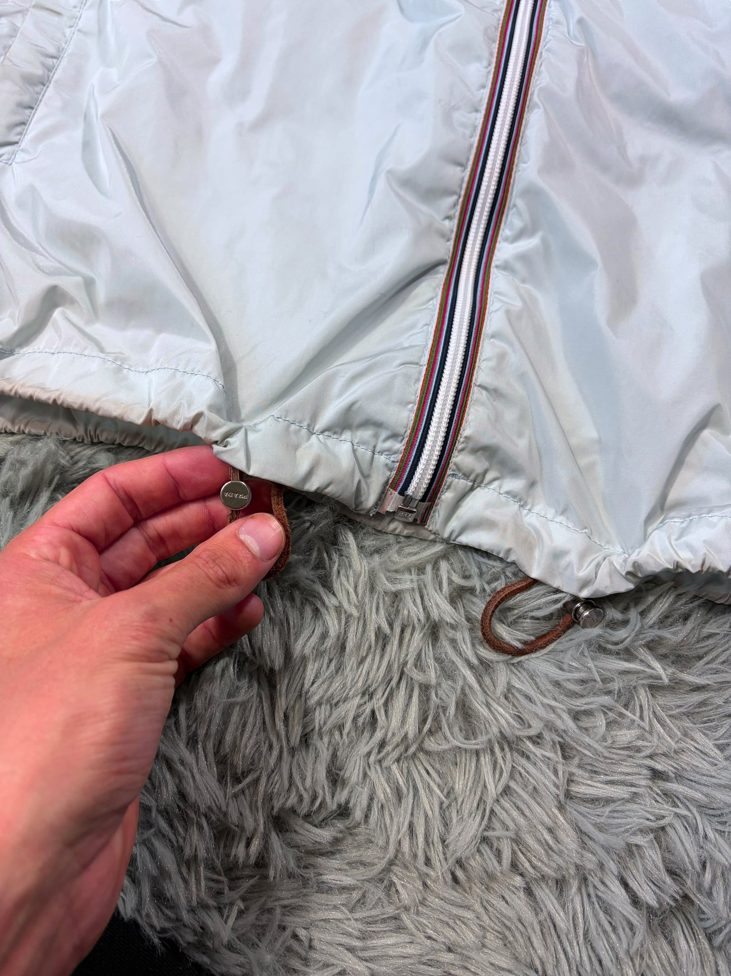 Prada Sport 00’s Ice Blue Contrast Detailed Nylon Windbreaker - M/L