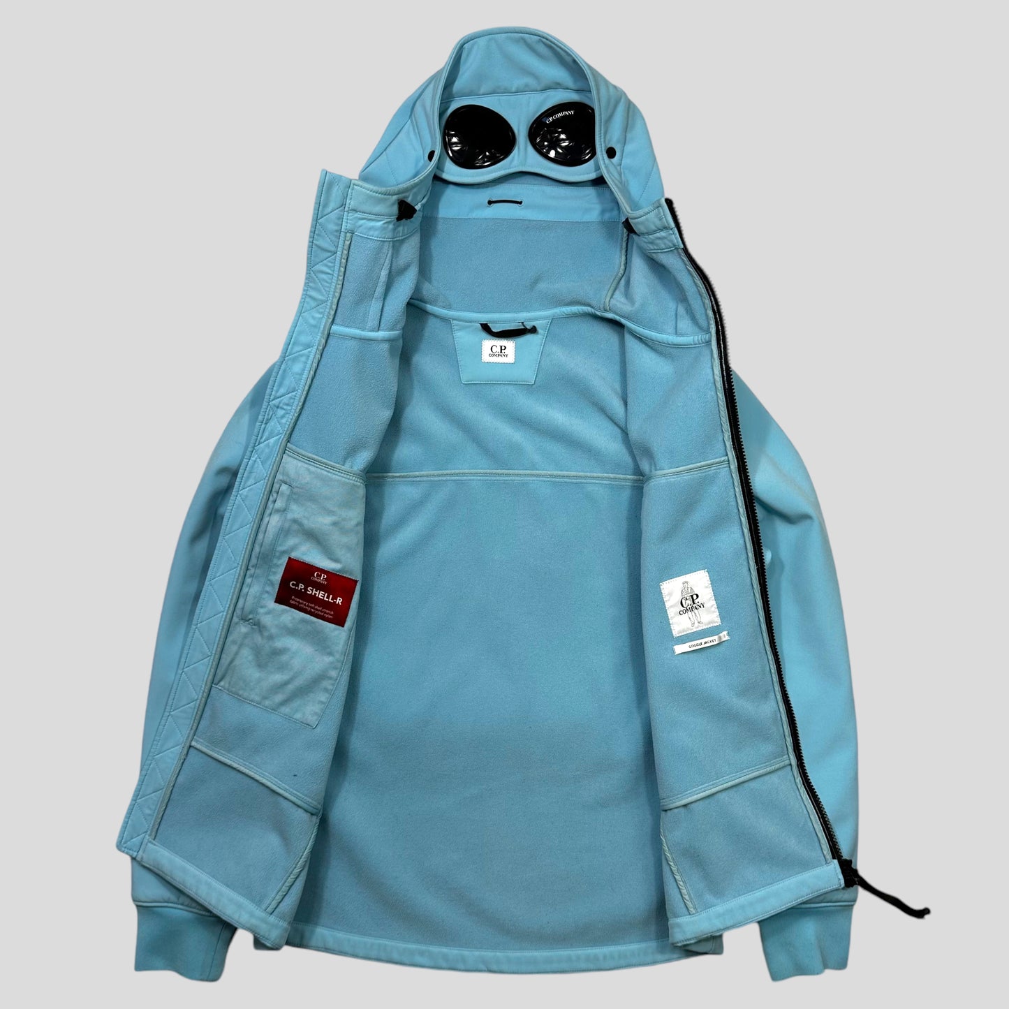 C.P. Company 2021 Baby Blue Soft Shell Goggle Jacket - IT46 (S)