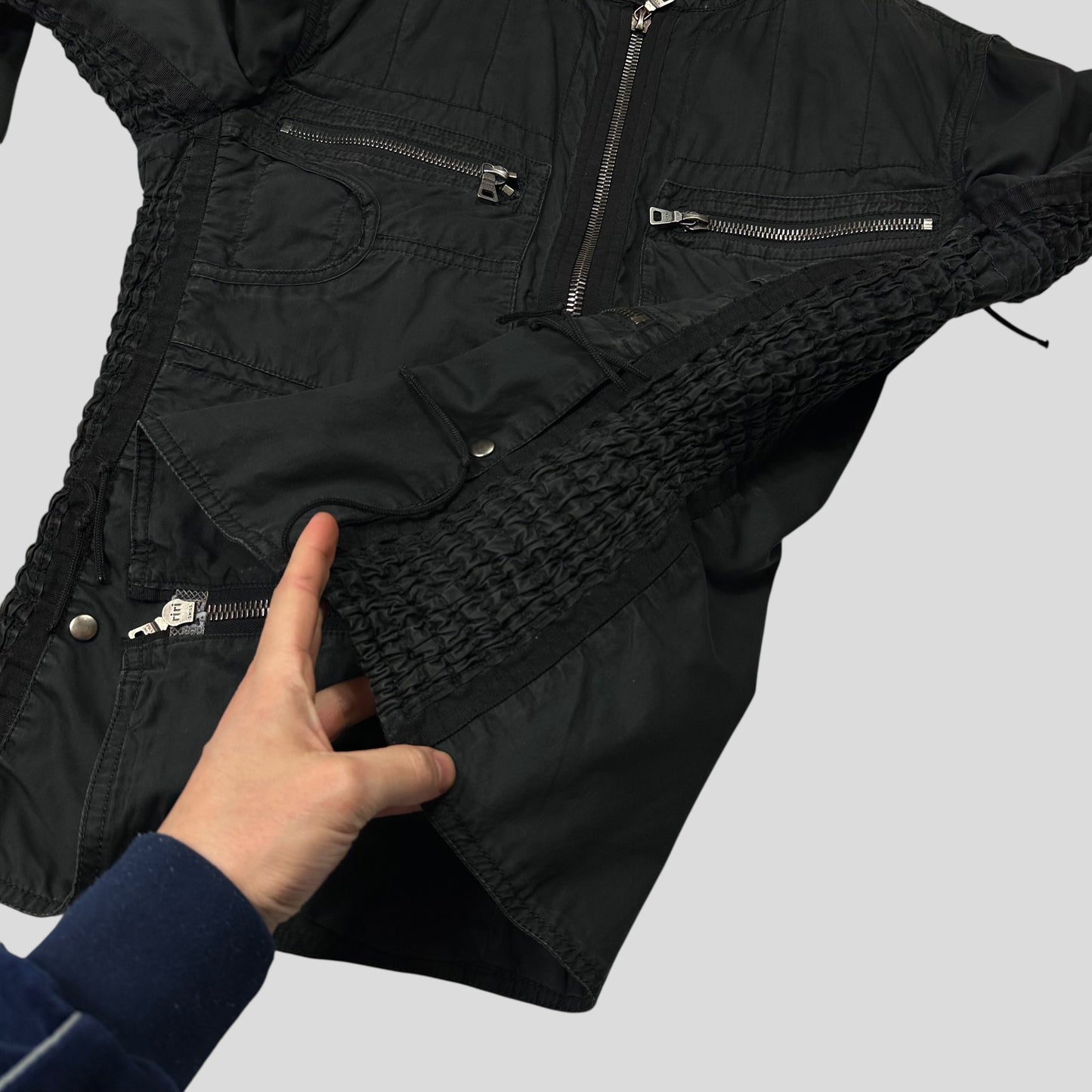 Prada Sport 00’s Tassle Detailed Cotton Multipocket Biker Jacket - IT50 (M)