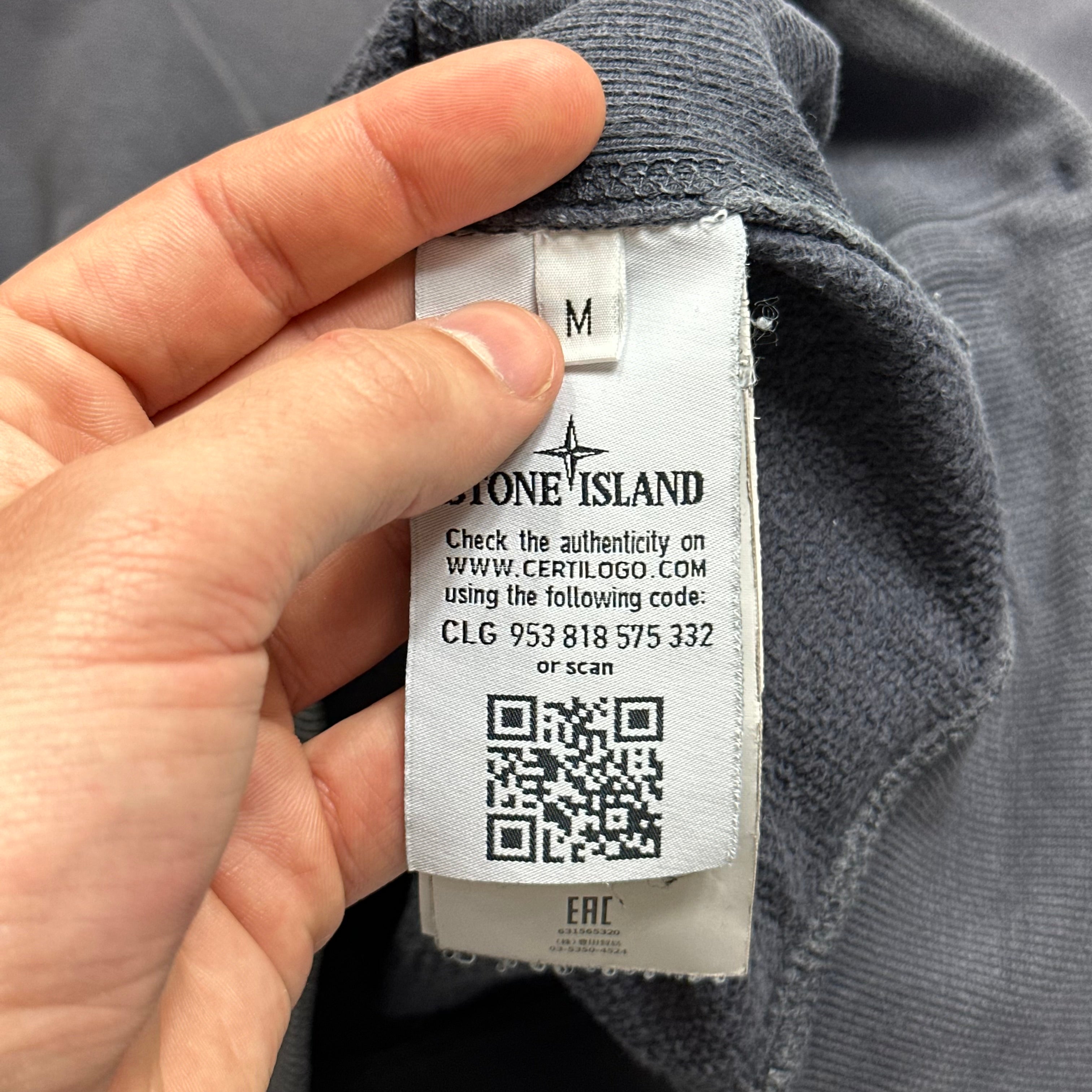 Stone Island Washed Grey Crewneck M Warmwaves