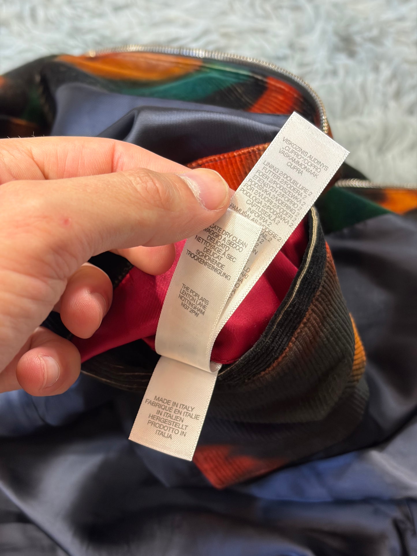 Paul Smith SS22 Lenticular Ink Print Corduroy Blouson Jacket - L