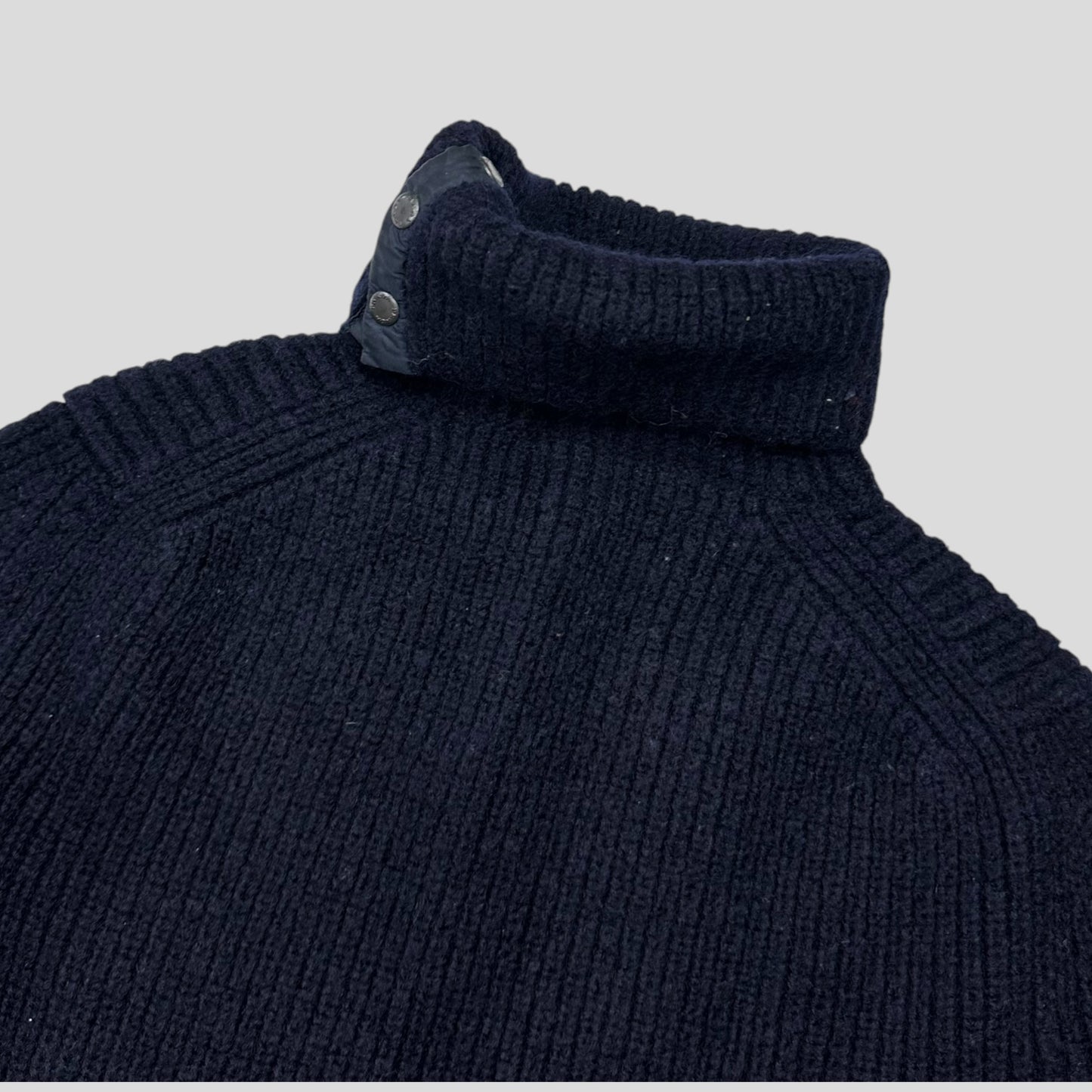 Prada Sport 00’s Chunky Ribbed Rollneck Tech Knit Jumper - S