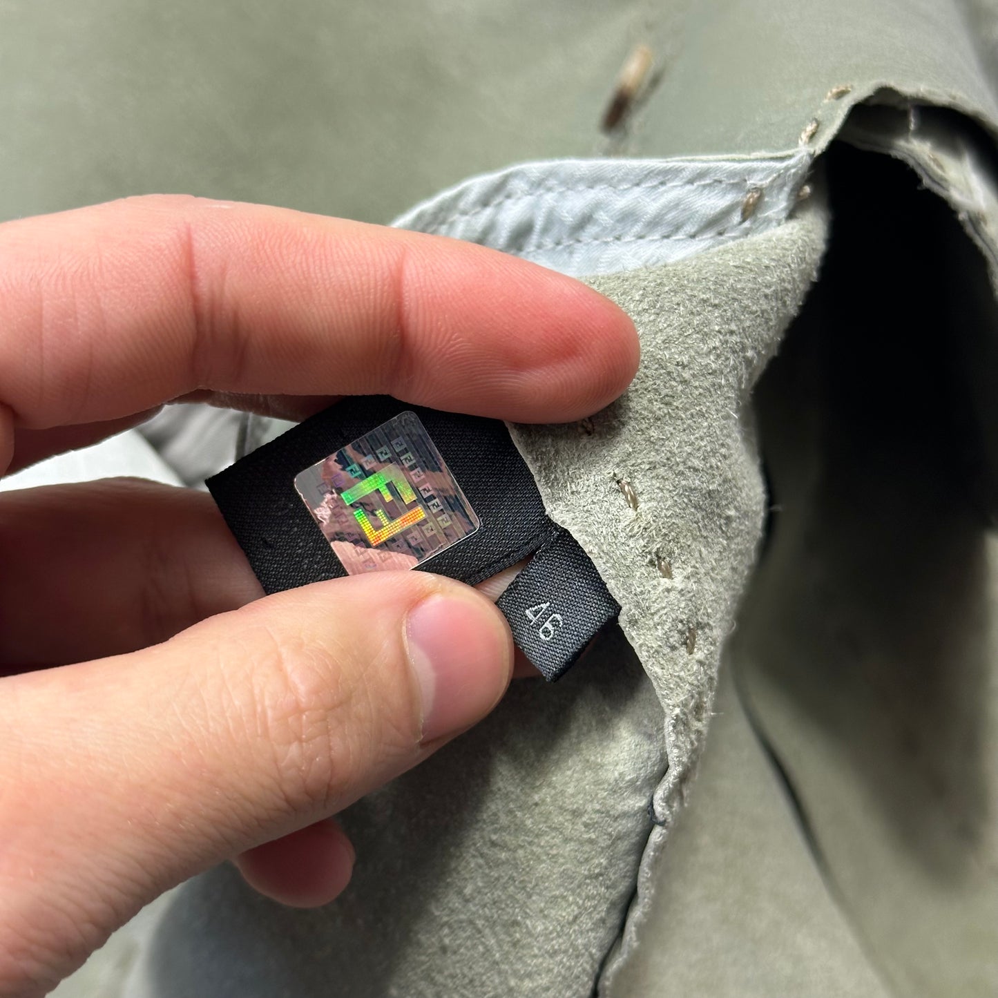 Fendi Avocado Green Lambskin Leather FF Zucca Bomber Jacket - IT46 (S/M)