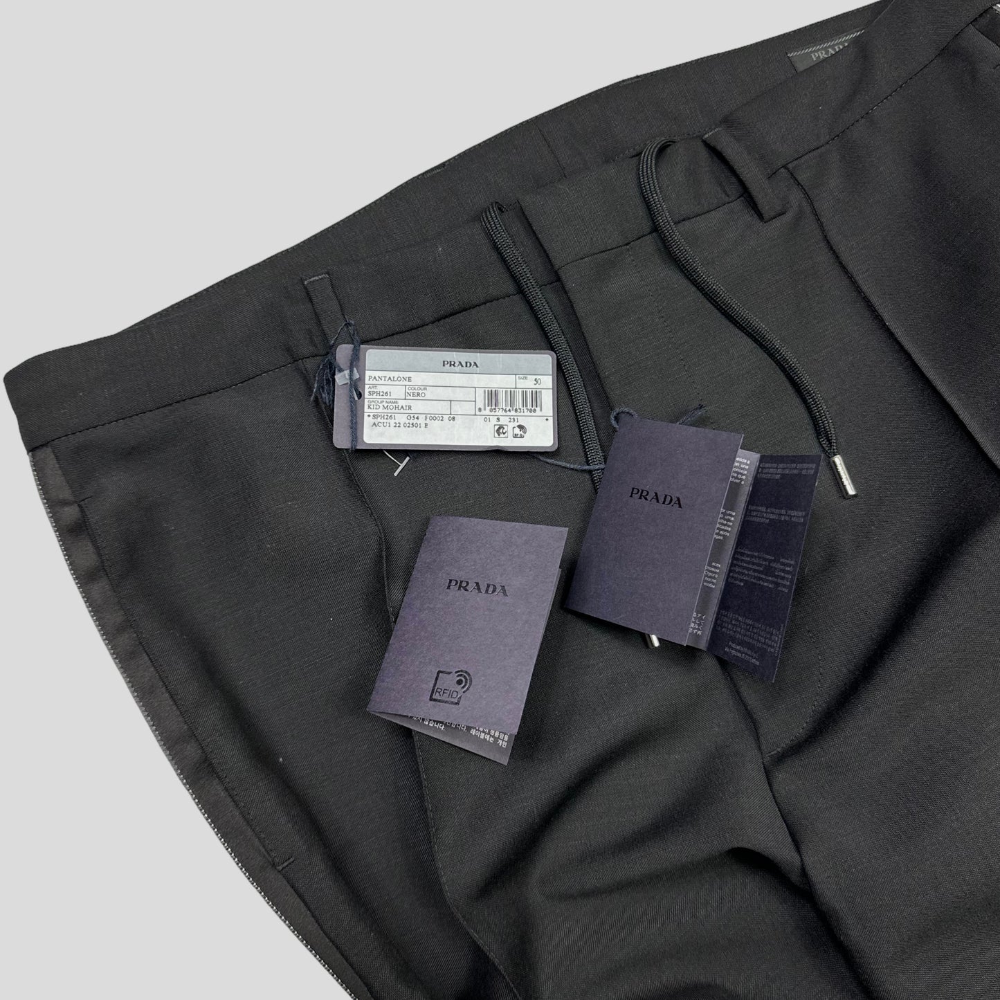 Prada Milano 2022 Mohair & Wool Striped Trousers - IT50 (L)