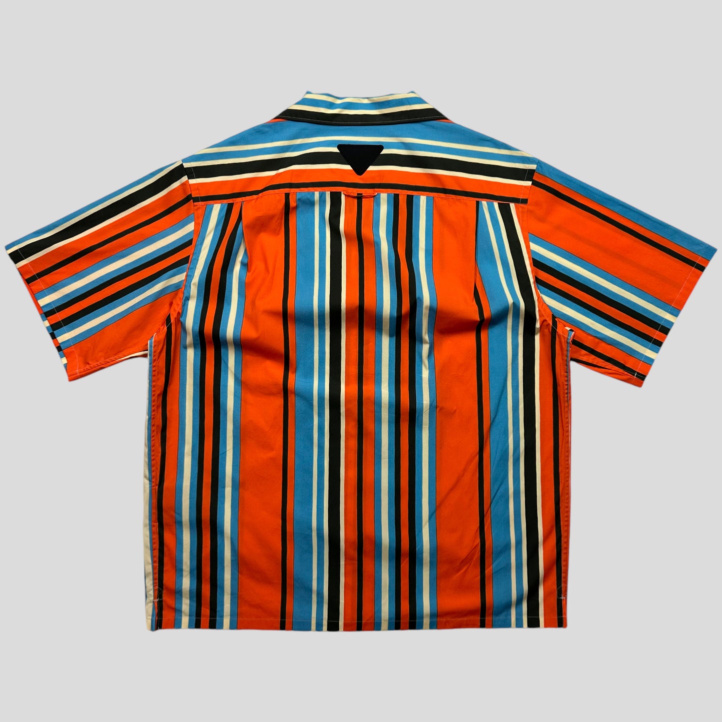 Prada Milano 2021 Bayadere Striped Boxy Bowling Shirt - M/L