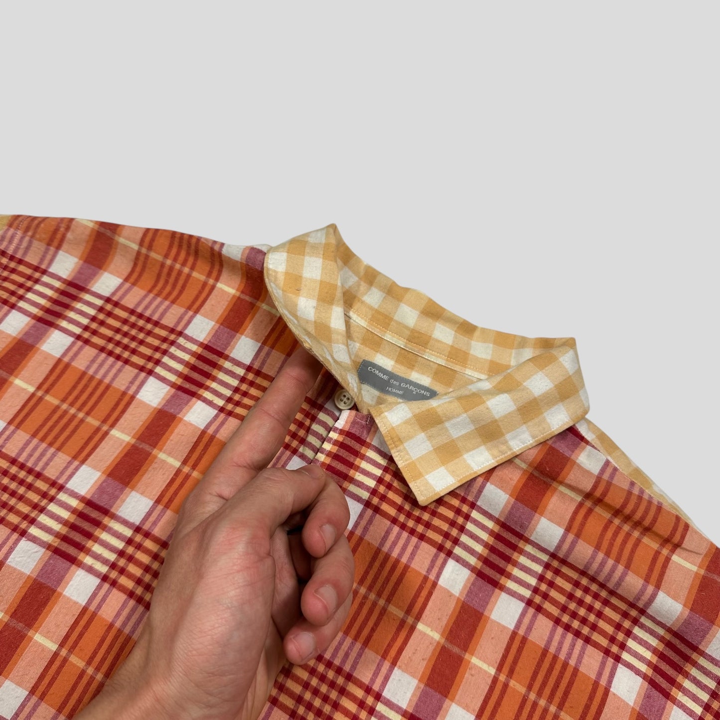 Comme Des Garçons Homme 2002 Double Plaid Boxy Shirt - M/L