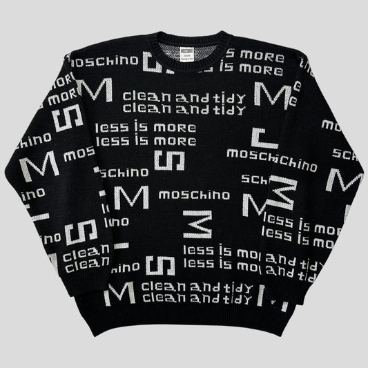 Moschino Jeans 1999 Less Is More Knitted Sweater - M/L