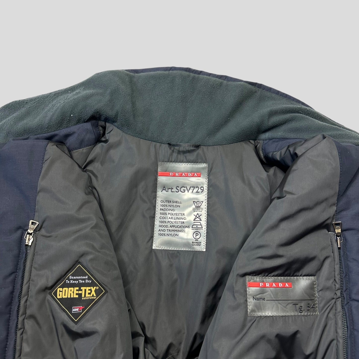 Prada Sport 00’s Active Goretex Over Logo Padded Ski Jacket - IT54 (L)