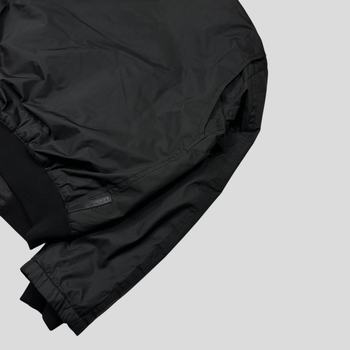 Prada Sport 2006 Shearling & Leather Nylon Canvas Flight Jacket - IT56 (L/XL)