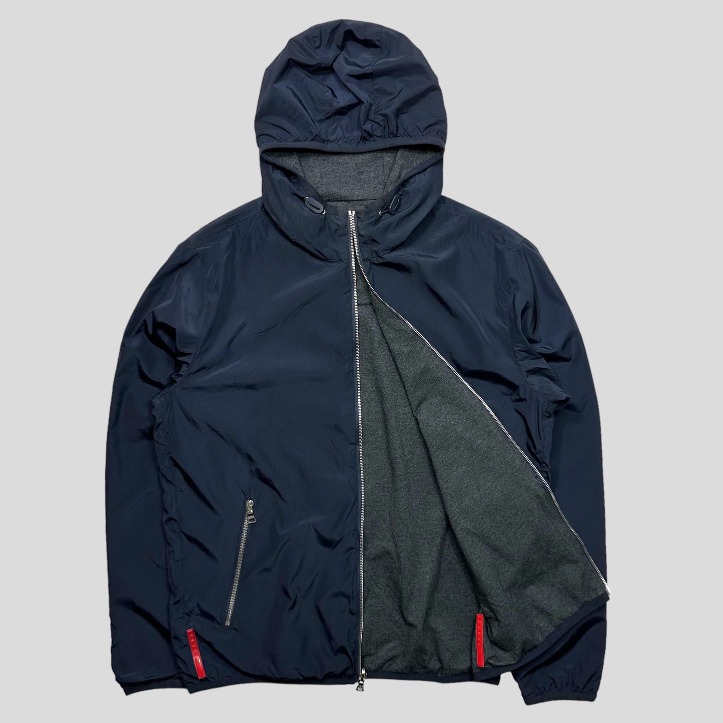 Prada Sport Reversible Nylon & Cotton Windbreaker Jacket - M/L