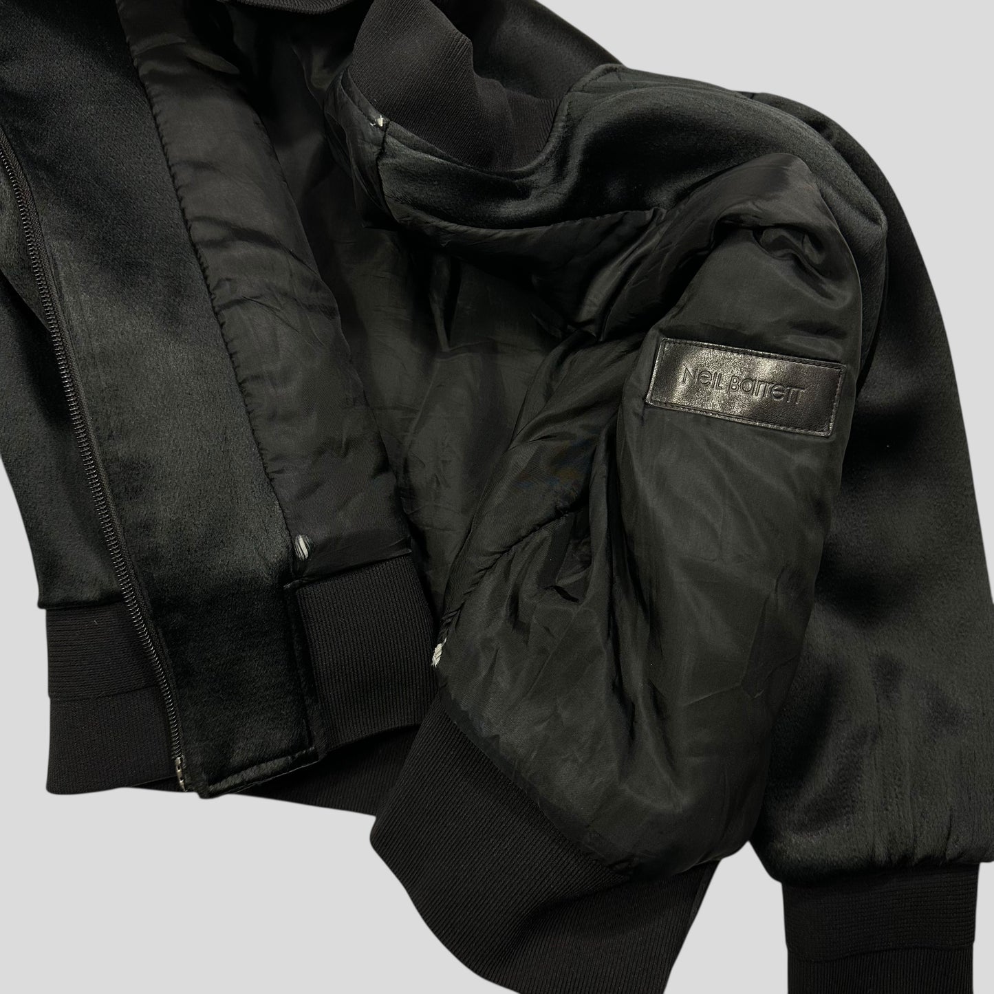 Neil Barrett Textured Viscose Italian Padded Bomber Jacket - S/M