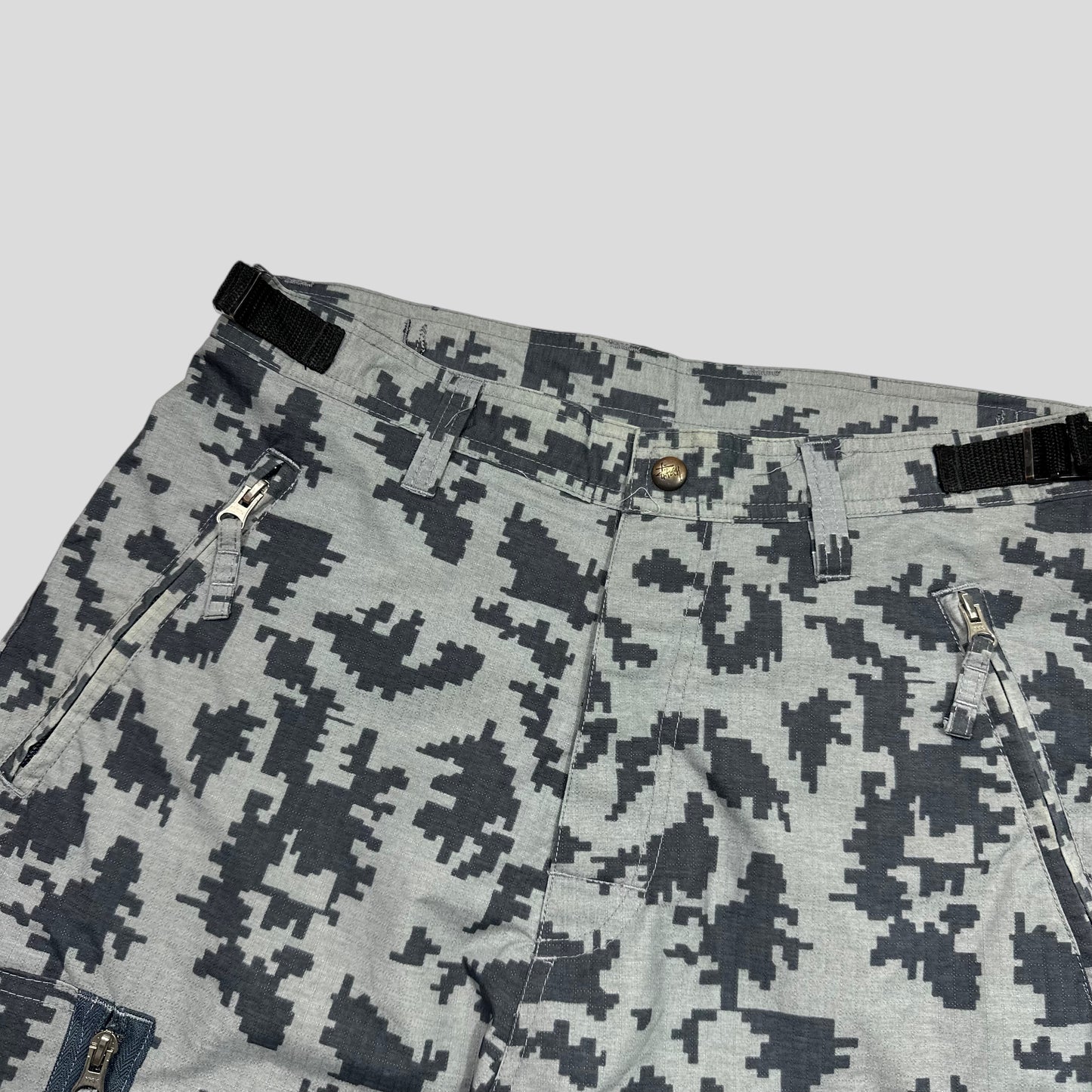 Stussy Surplus 90’s Ripstop Digital Camo Multipocket Cargo Shorts - 30-32