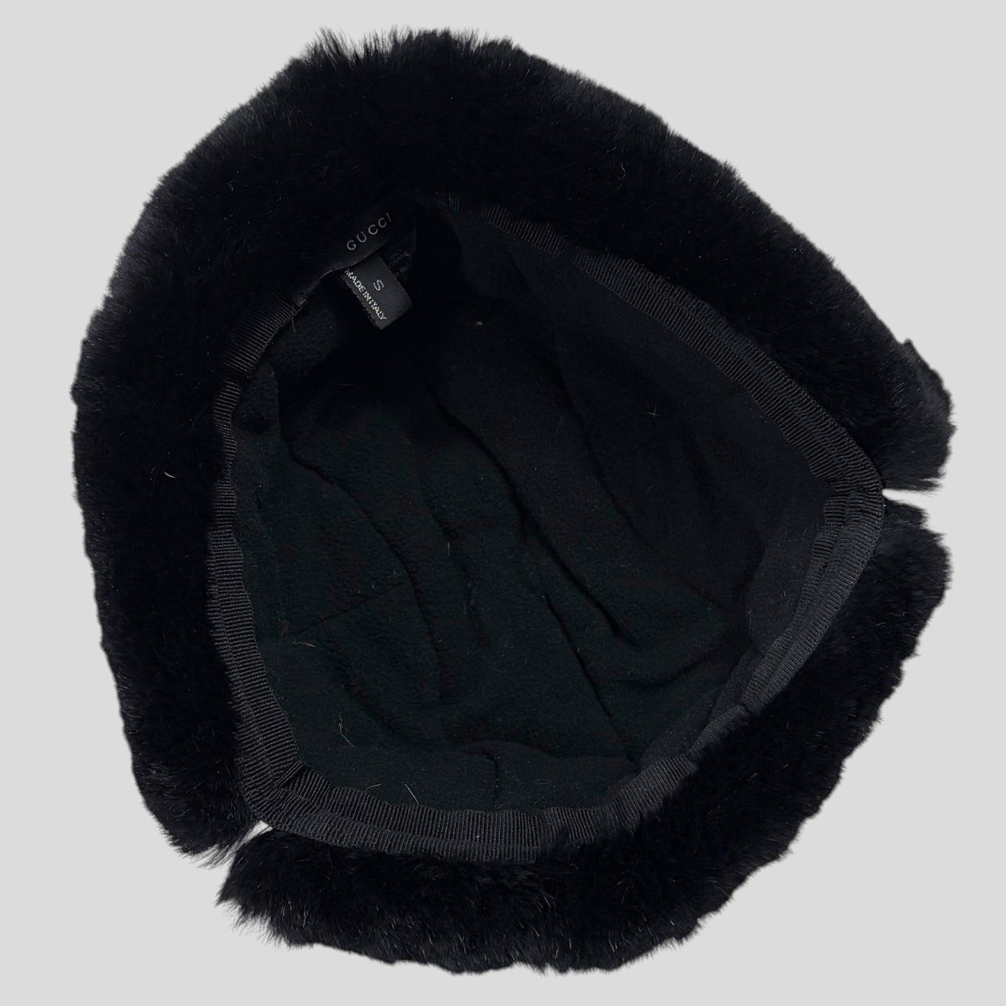 Gucci by Tom Ford 00’s Nylon Canvas Fur Trapper Hat - S