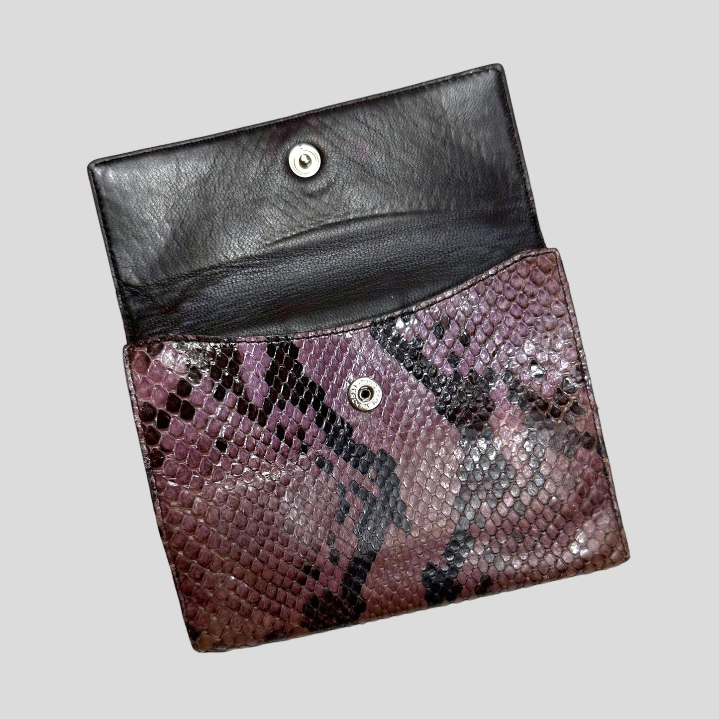 Prada Milano Python Snakeskin Tri-fold Wallet