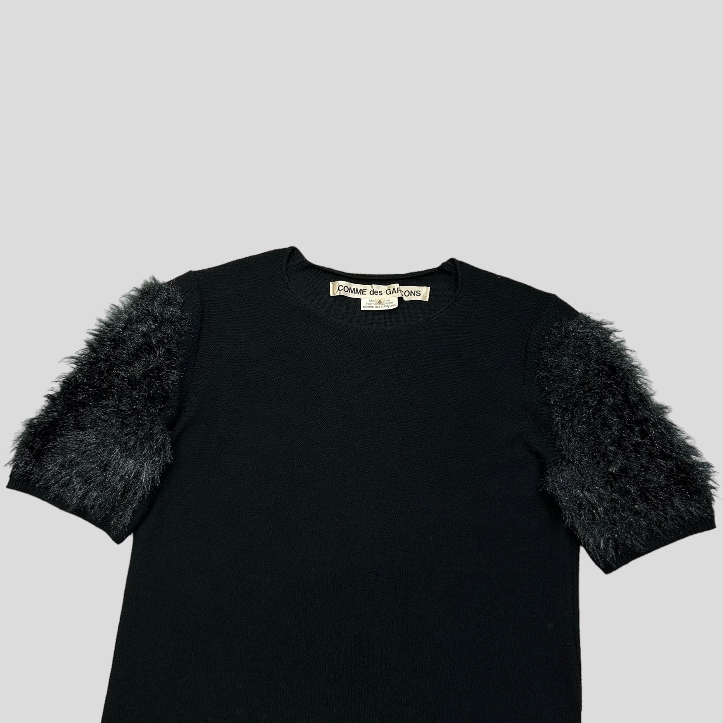 CDG 2015 Faux Fur Sleeved Knitted Top - S