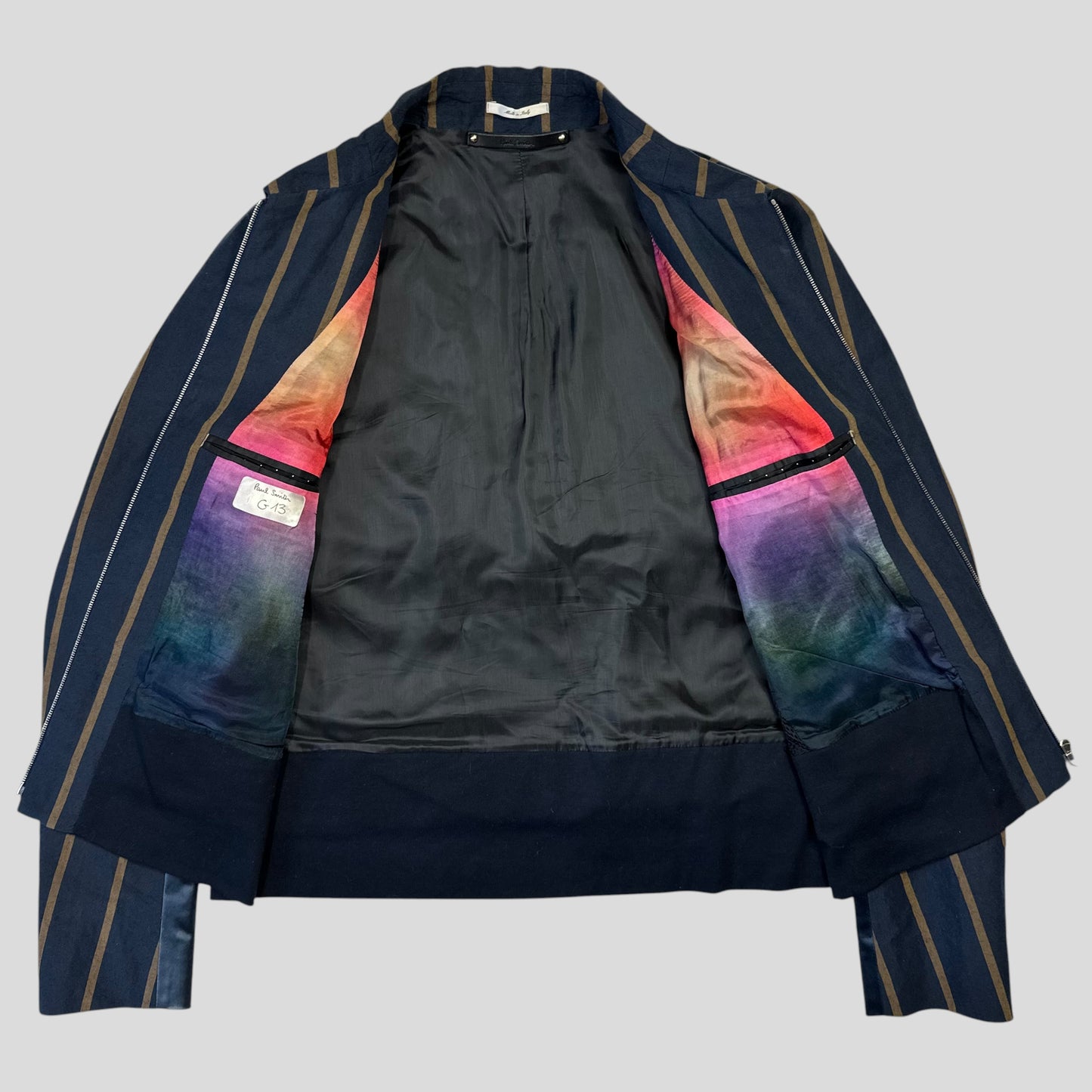 Paul Smith 2021 Runway SAMPLE Striped Panelled Blouson Jacket - S