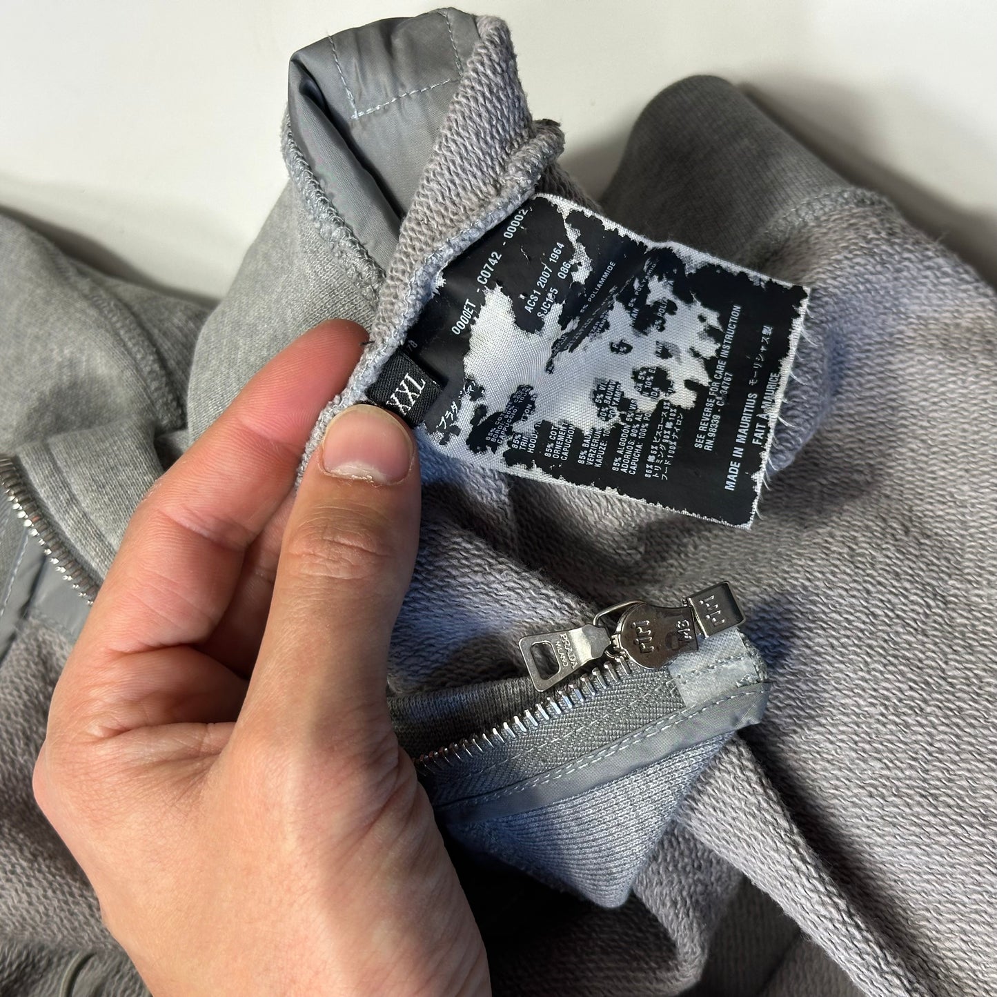 Prada Sport 2007 Nylon Hooded Zip-up Hoodie Jacket - XXL