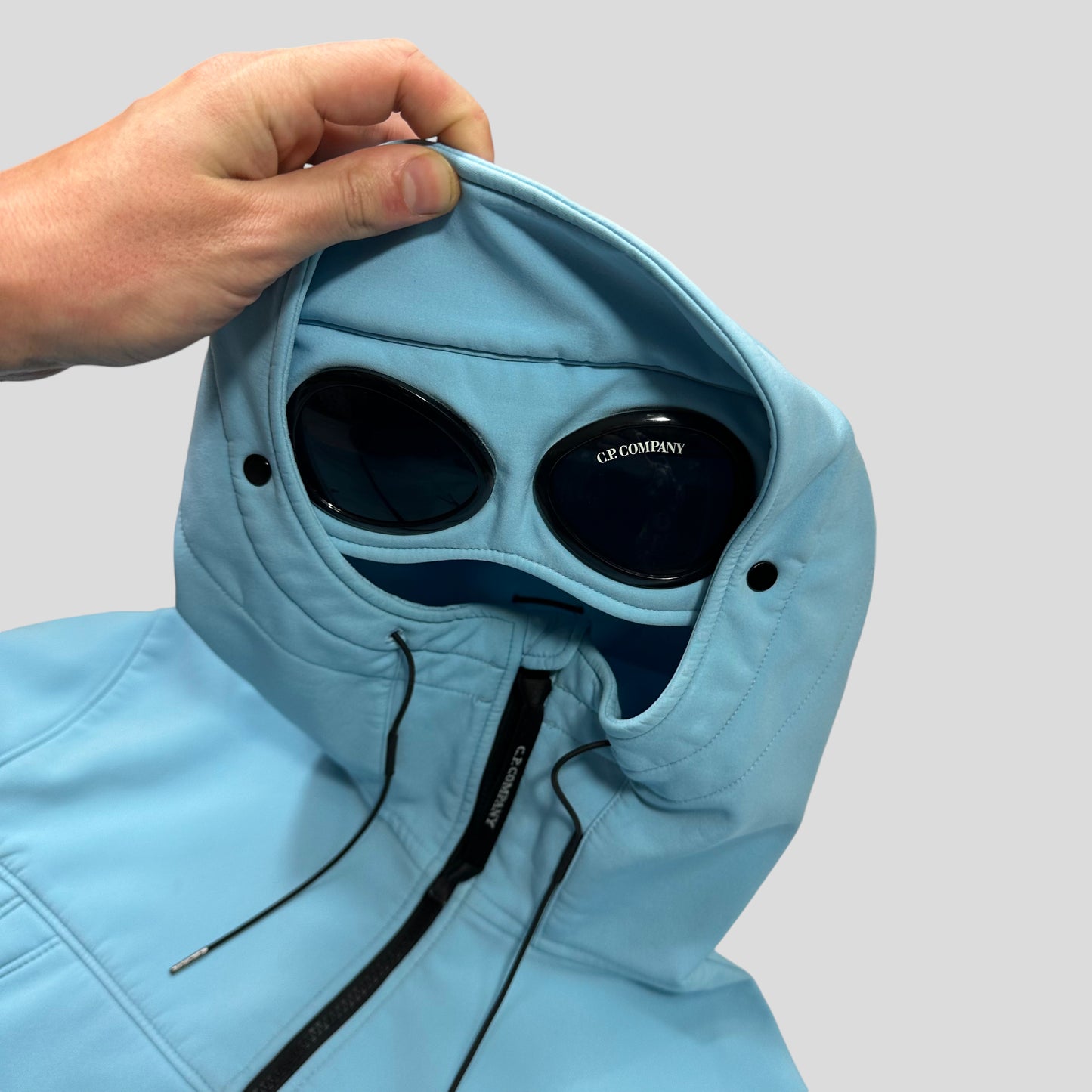 C.P. Company 2021 Baby Blue Soft Shell Goggle Jacket - IT46 (S)