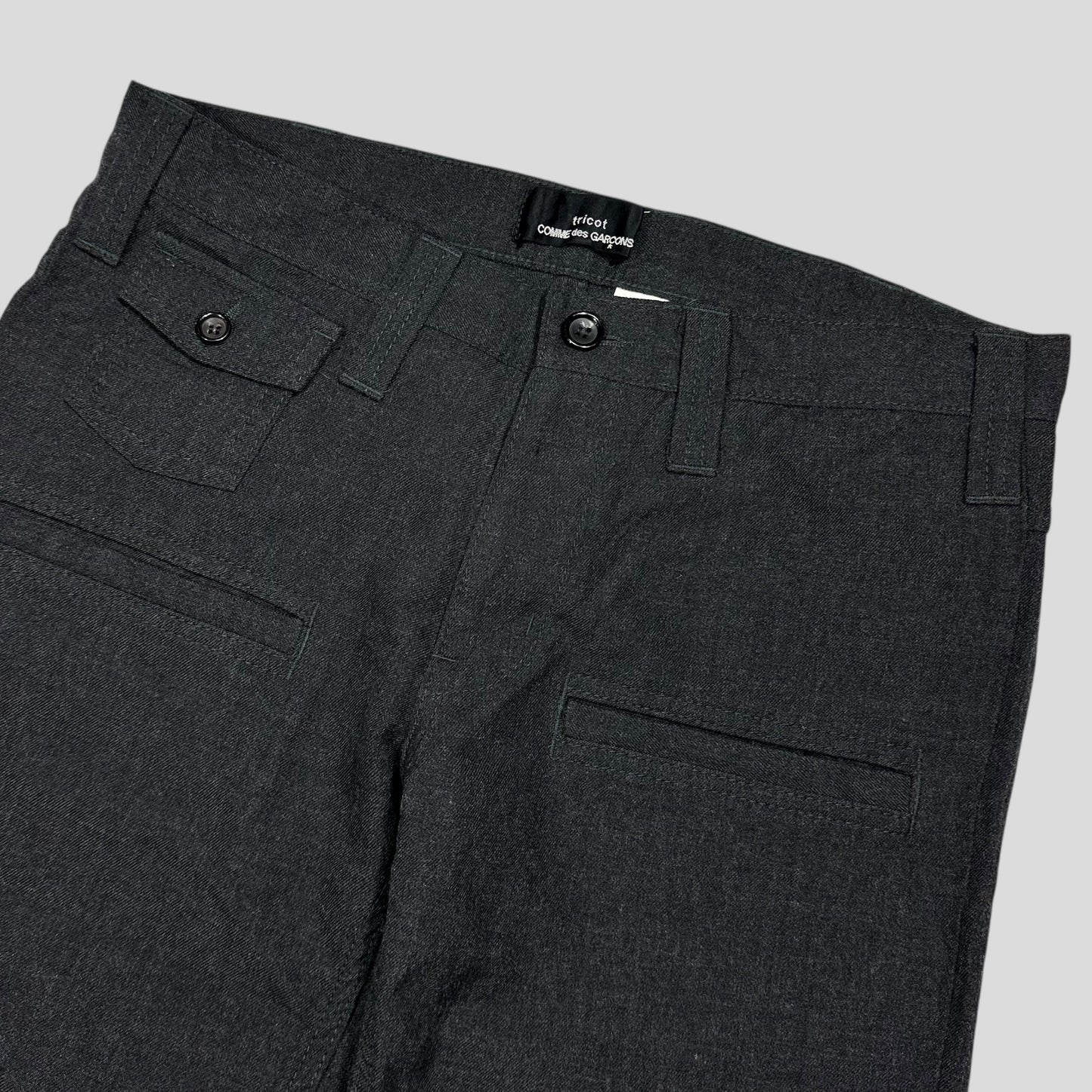 Comme Des Garçons 2007 Mini Pockets Baggy Wool Carpenter Trousers - M/L