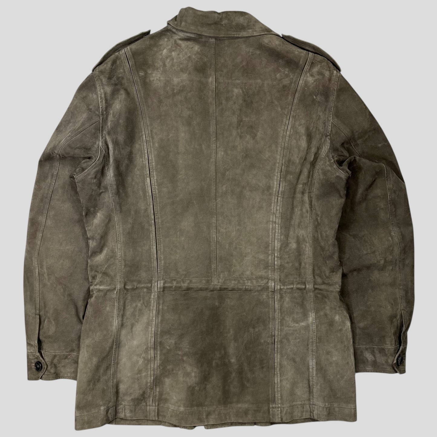 Gucci by Tom Ford FW03 Suede Leather Western Military Jacket - IT54 (L)