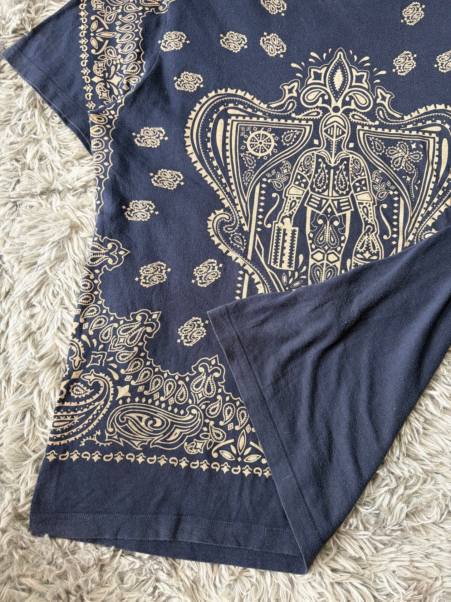 Gucci by Tom Ford 00’s Bandana Crest Logo Blue T-shirt - S/M