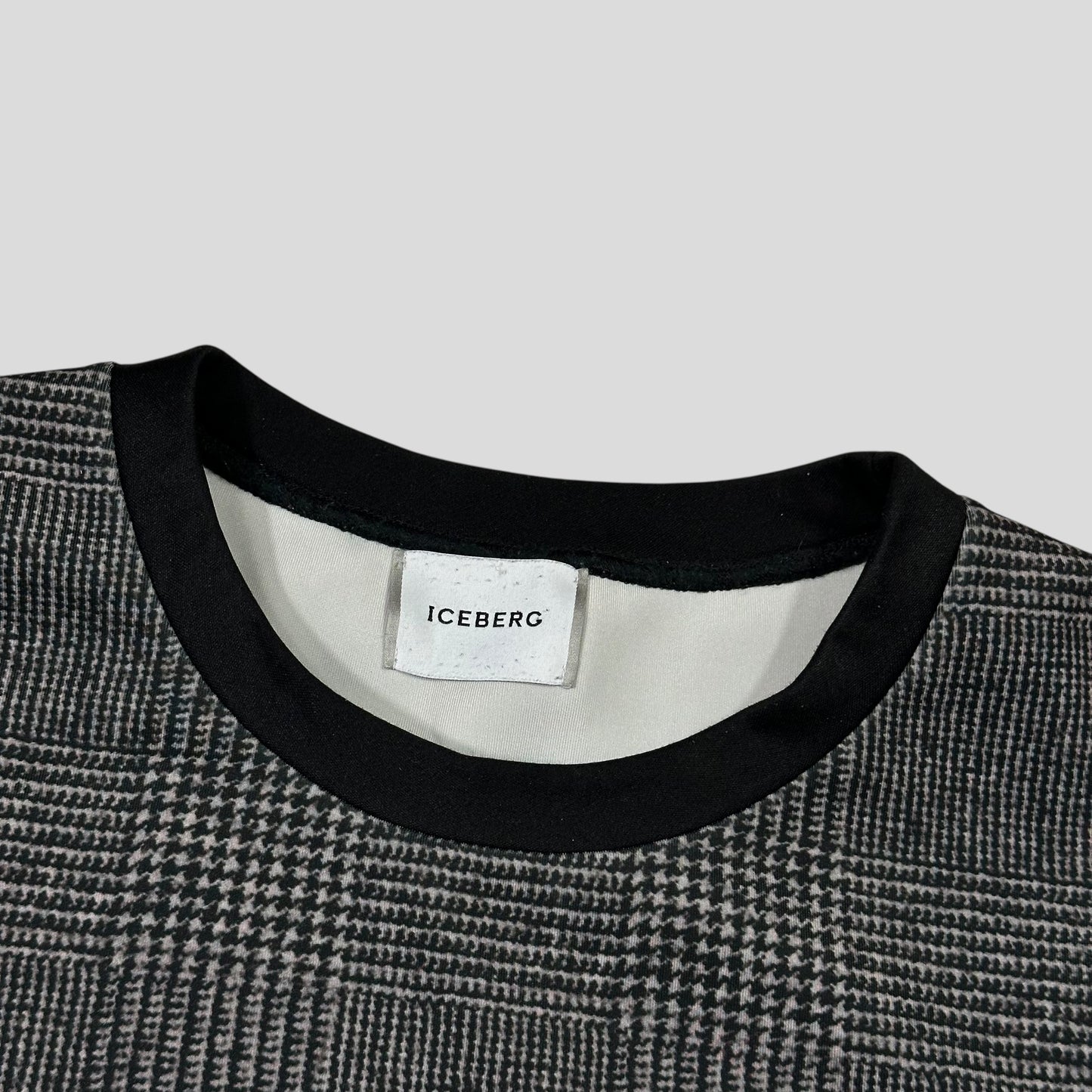 Iceberg 3D Glitch Print “Tweed” Sweatshirt Crewneck - L/XL