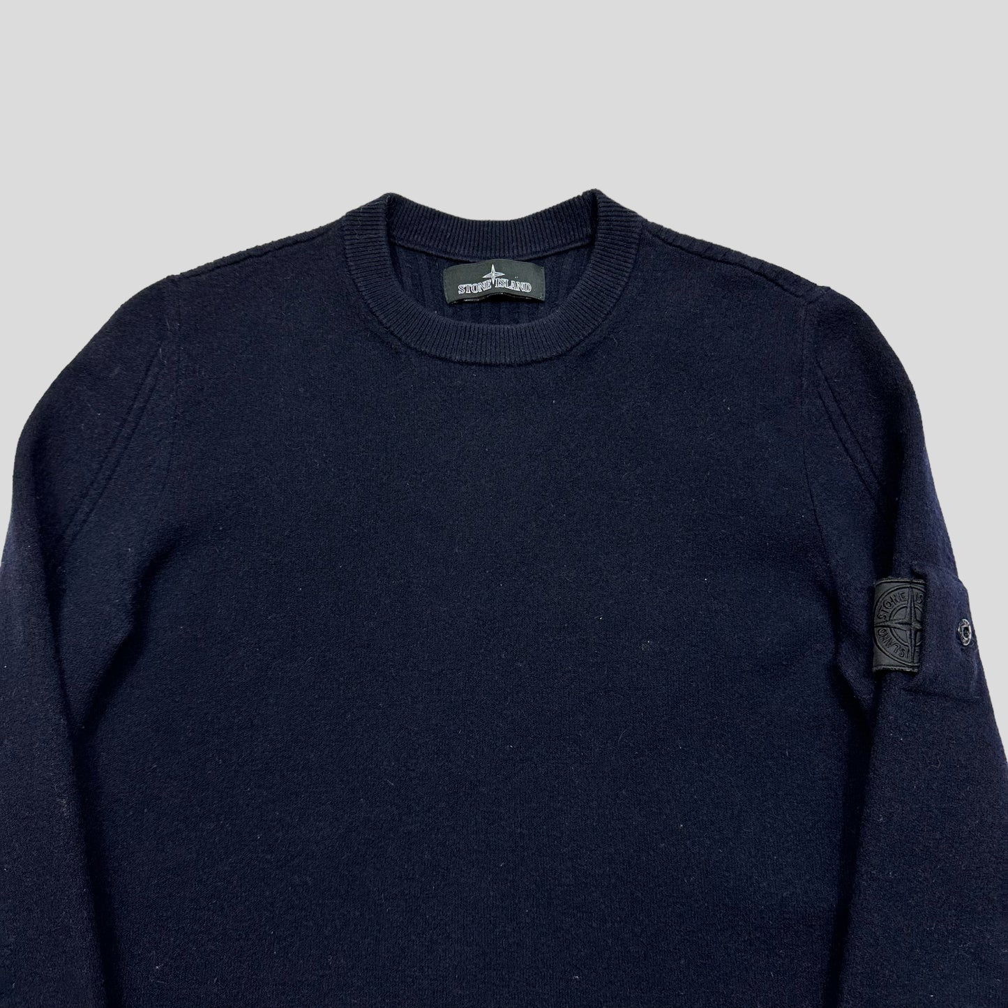 Stone Island Shadow Project Navy Knitted Crewneck - S/M