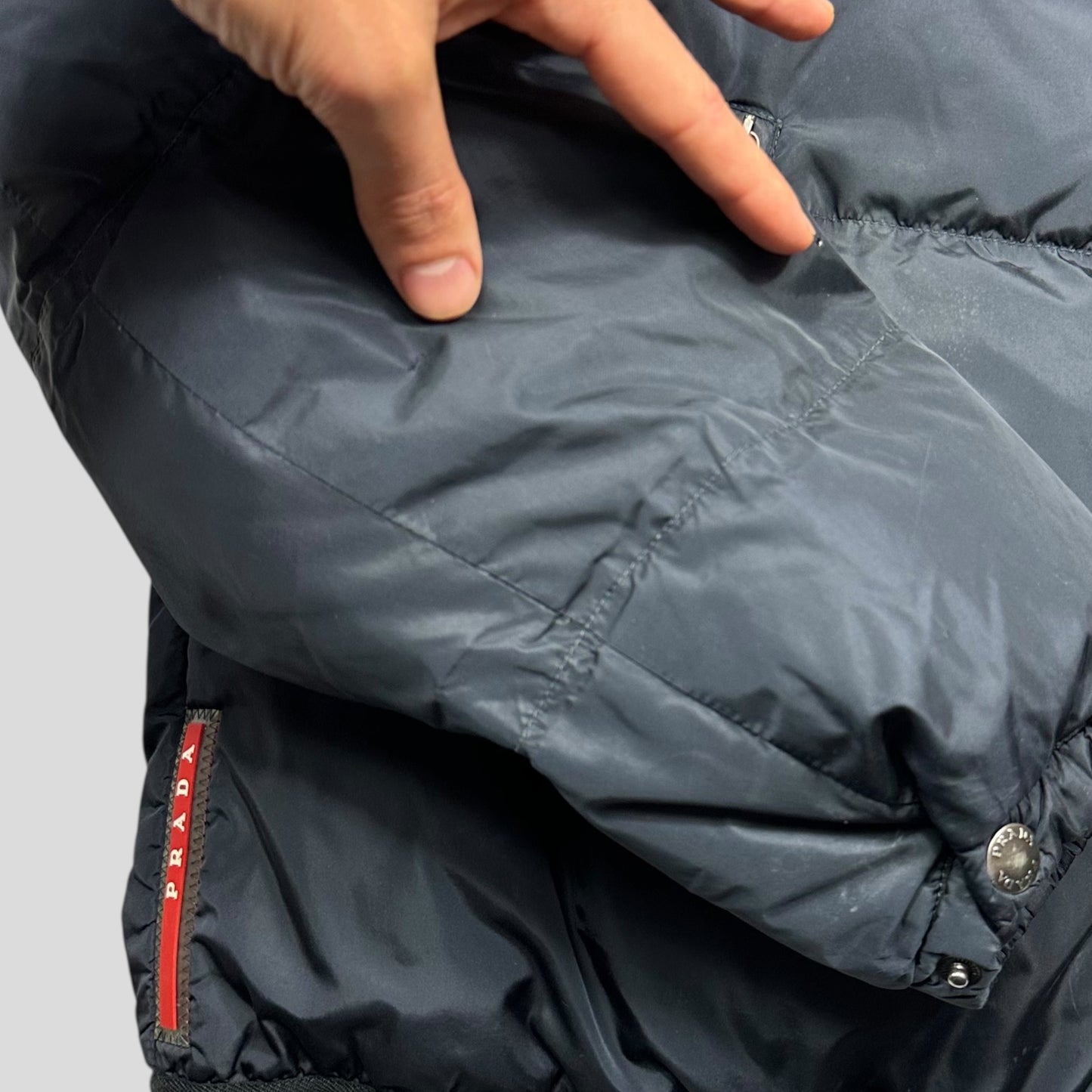 Prada 2011 Red Tab Nylon Goose Down Puffer Jacket - IT52 (L)