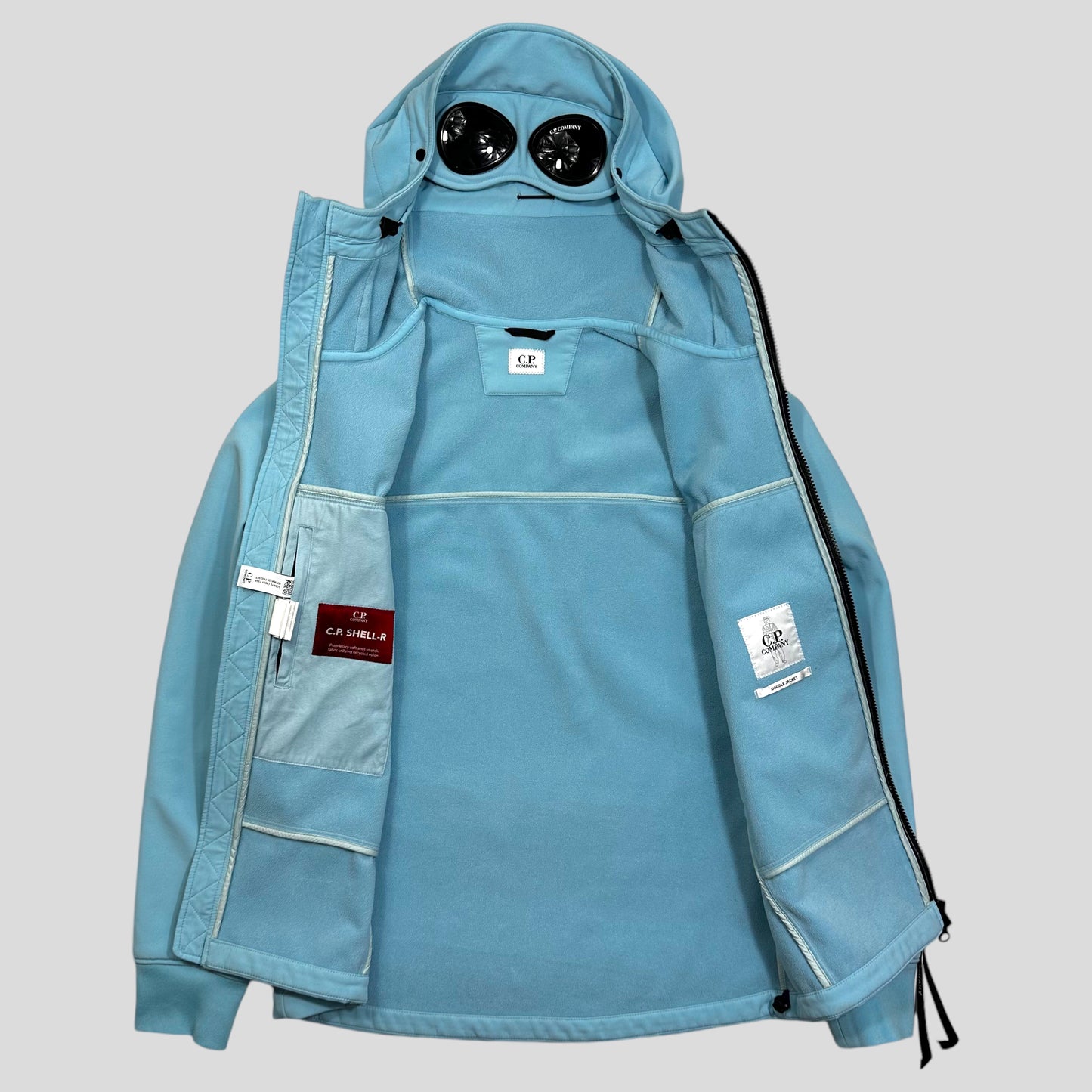 C.P. Company 2021 Baby Blue Soft Shell Goggle Jacket - IT46 (S)