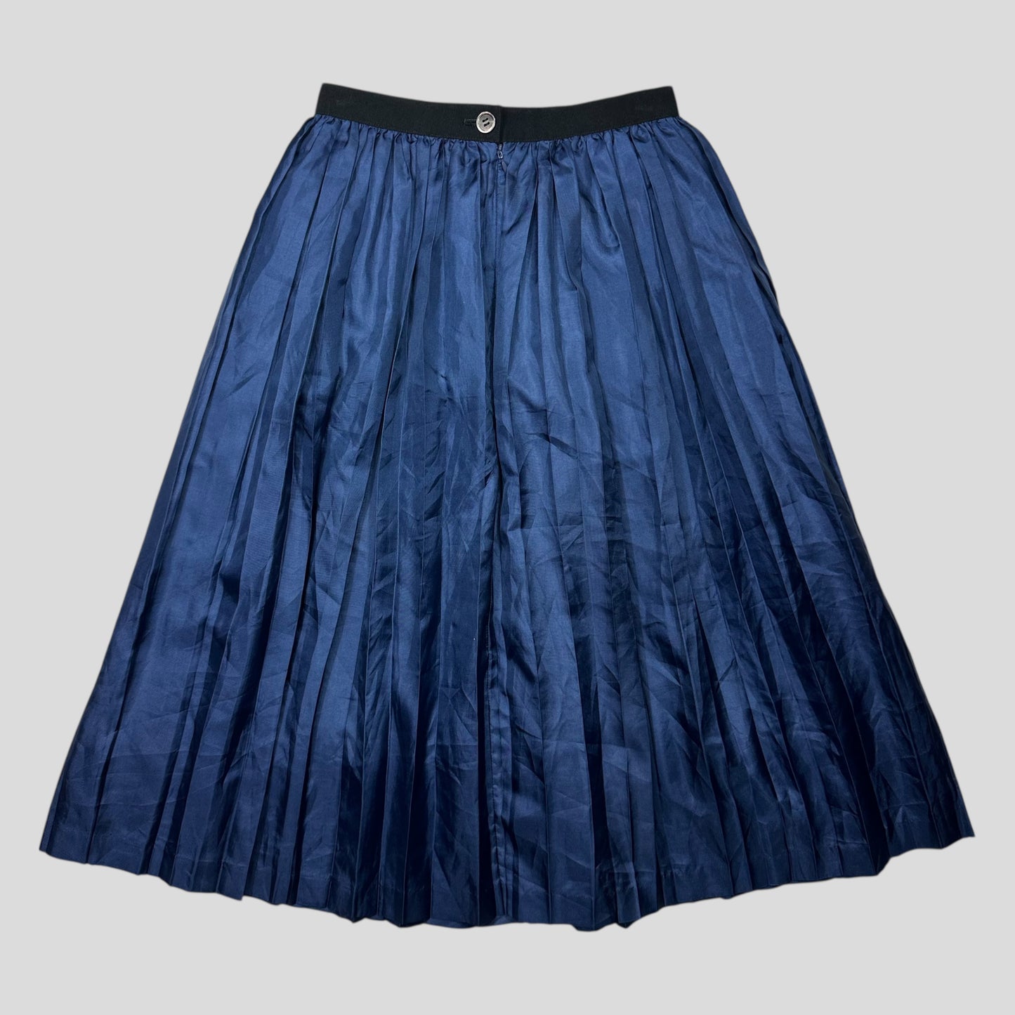CDG Tricot 2016 Pleated Ruffle Shimmer Midi Skirt - M