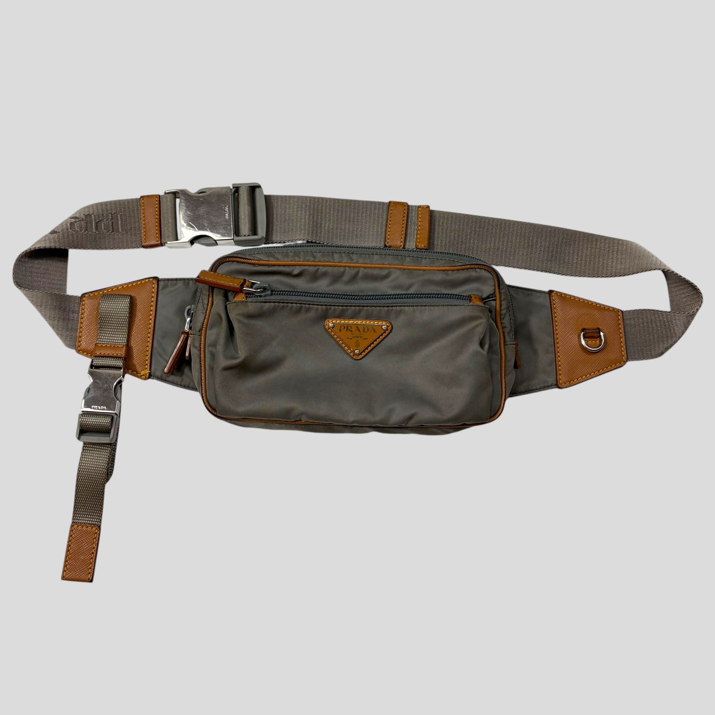 Prada 2018 Tessuto Montagna Nylon + Leather Utility Belt Bag