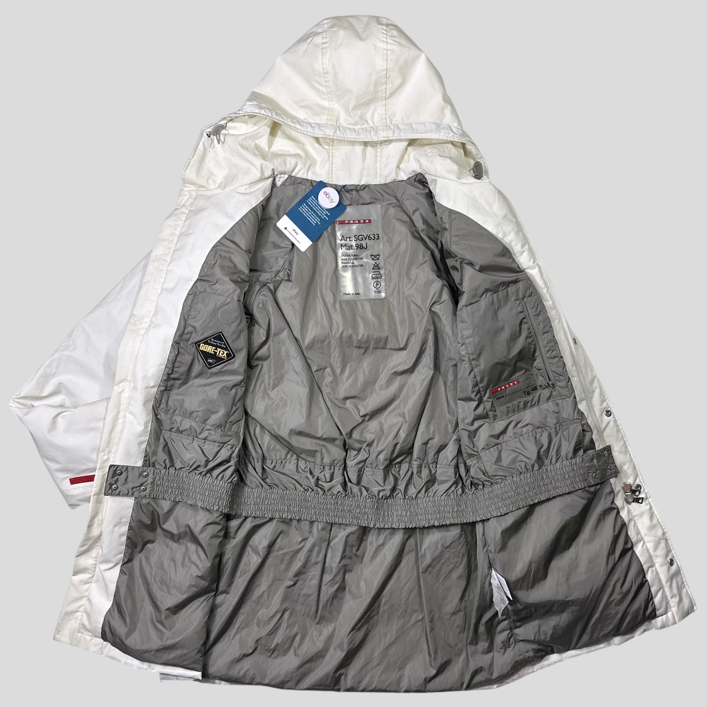 Prada Sport 2003 Goretex Teflon Talco Padded Ski Jacket - IT48