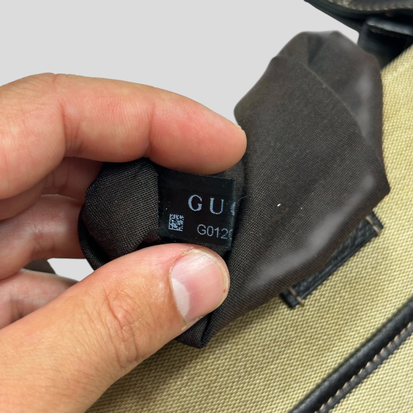 Gucci 00’s Canvas + Leather Crossbody Logo Bag