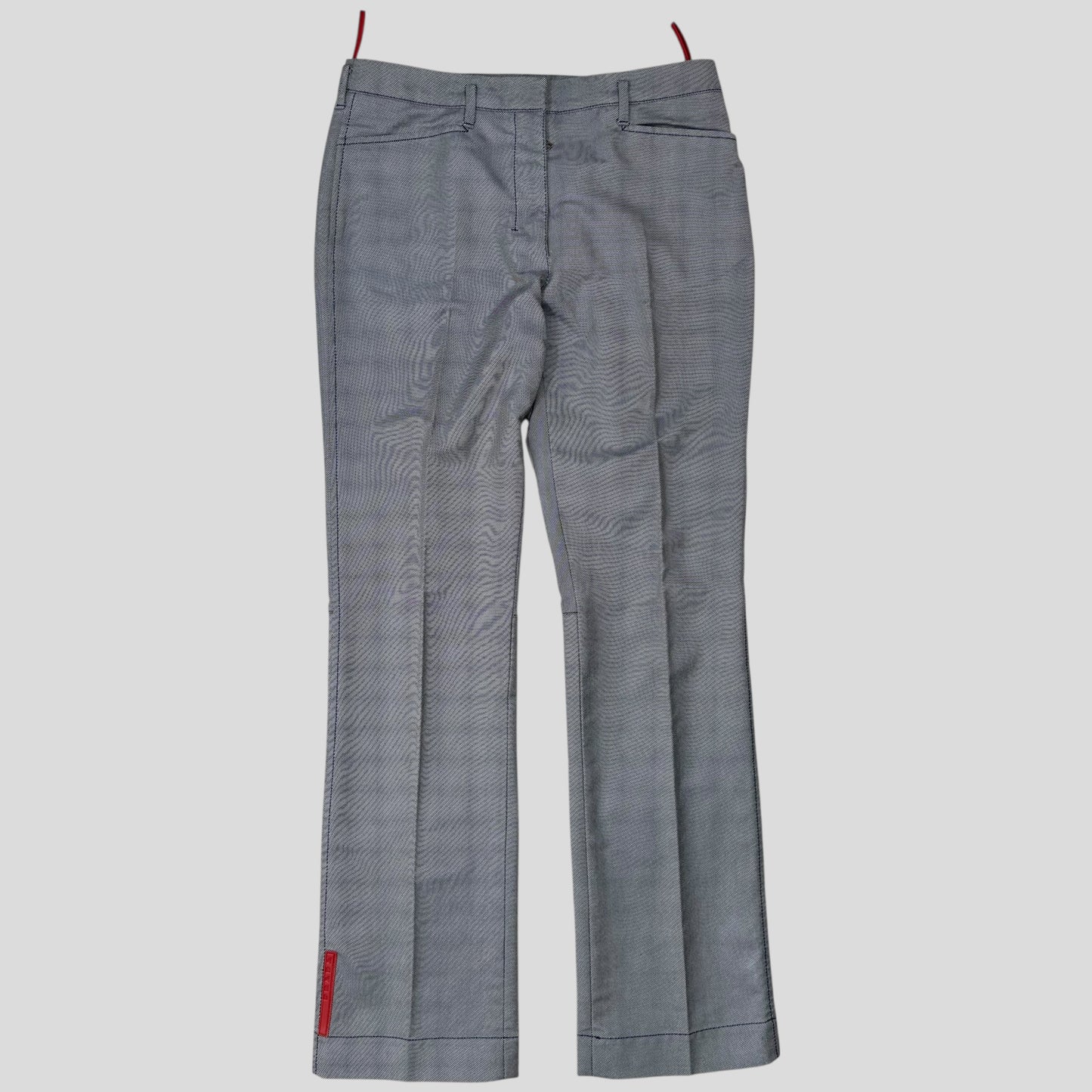 Prada Sport AW00 Textured Two-Tone Pleated Trousers - IT42