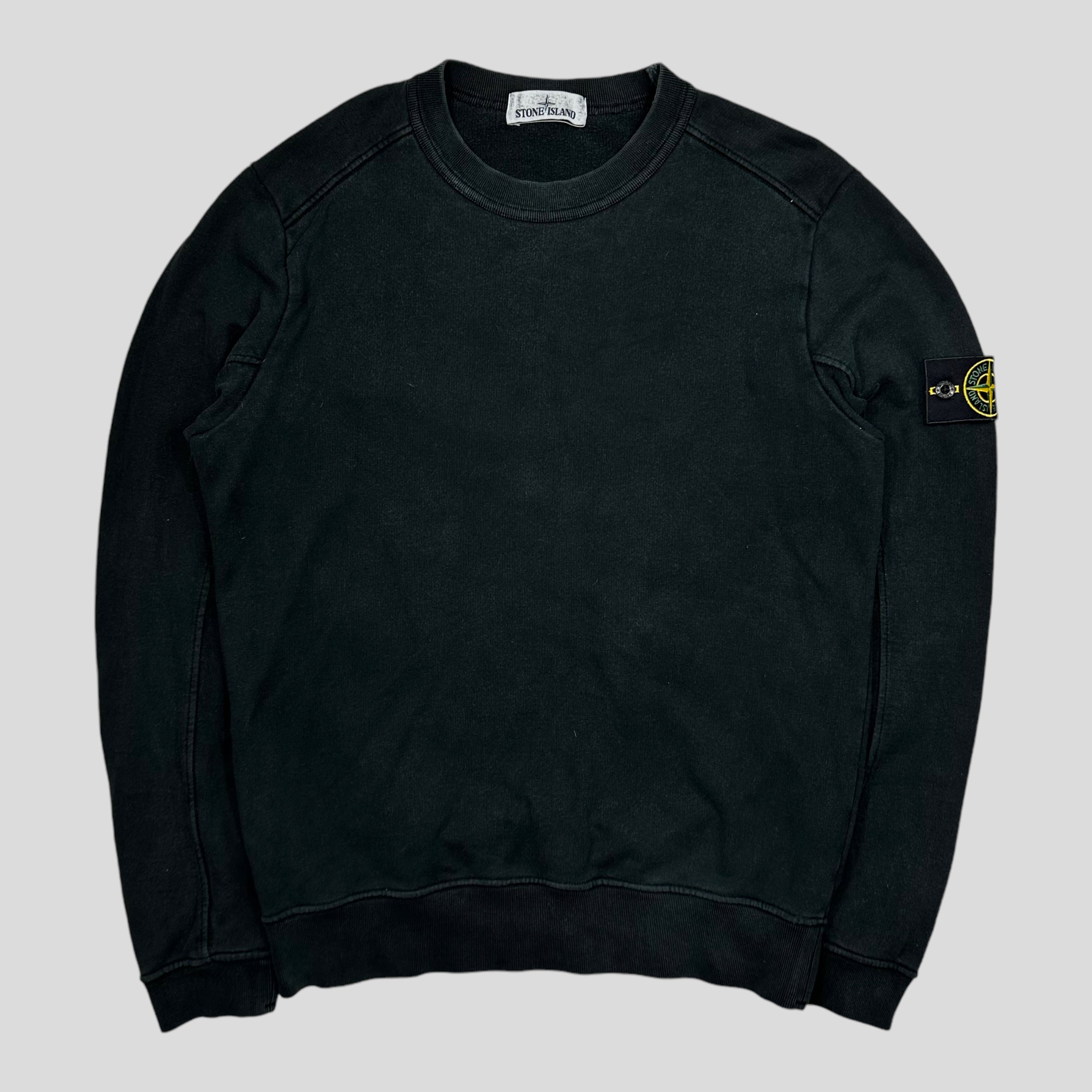 Stone Island Black Crewneck M Warmwaves