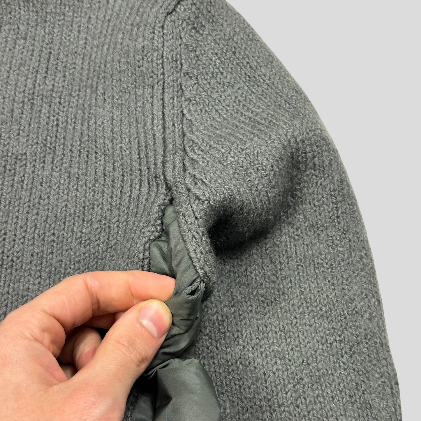 Prada Sport 00’s Wool & Nylon Panelled Thick Knit Jumper - S