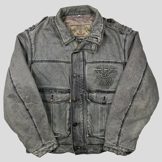 Armani Jeans 1991 Blanket Lined Heavy Cotton Work Jacket - L/XL