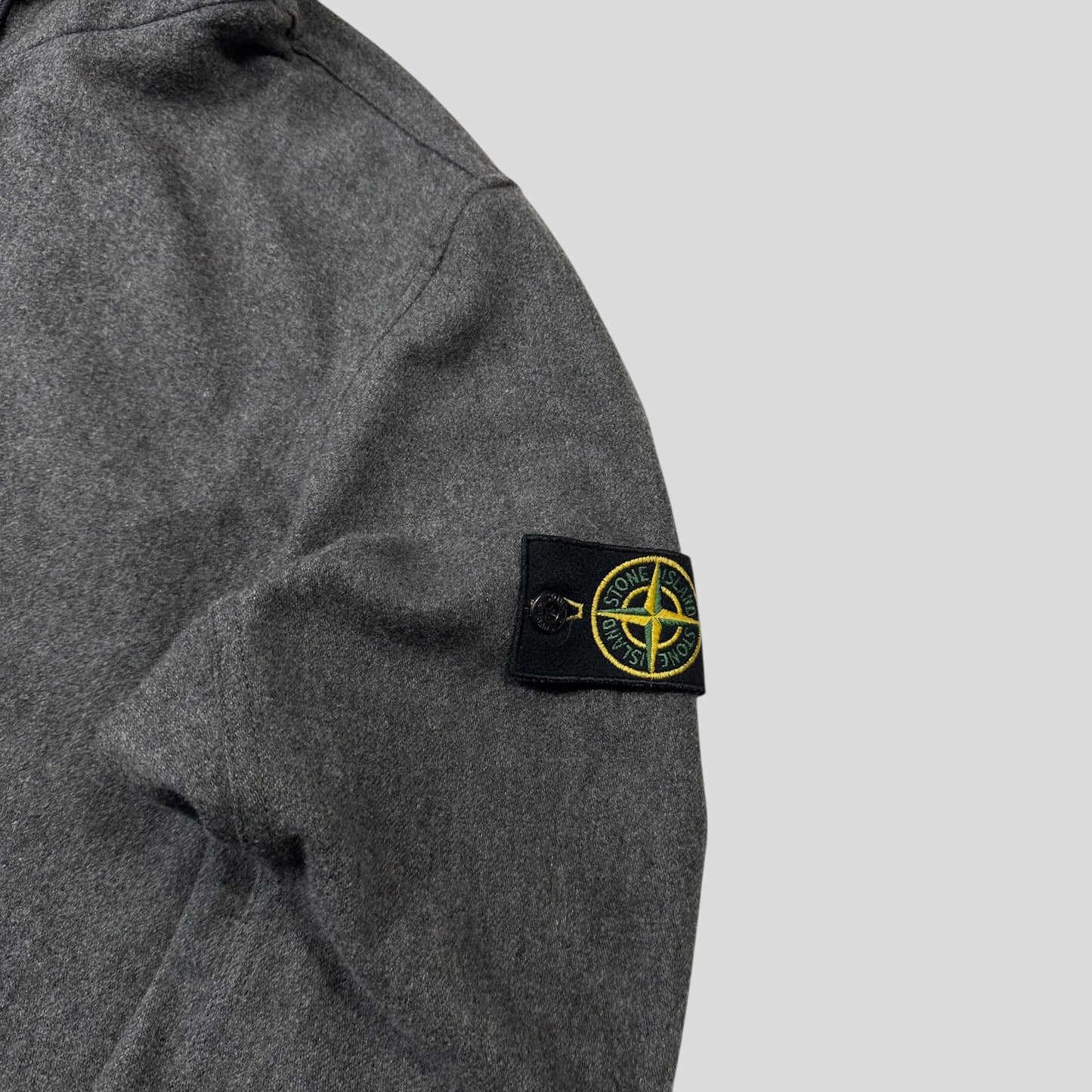 Stone Island AW14 Mélange Wool Poly Double Hood Jacket - L